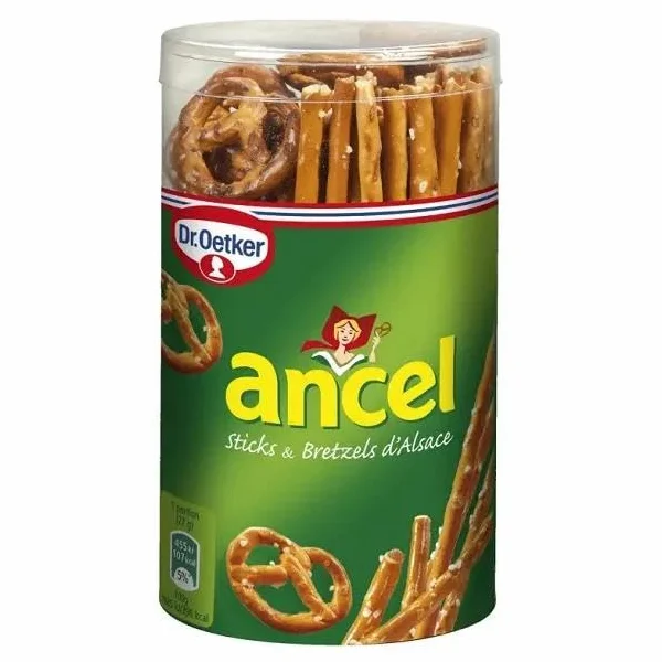 Ancel Mini Surtido de palitos y pretzels de Alsacia Tubo 137 g 4 piezas