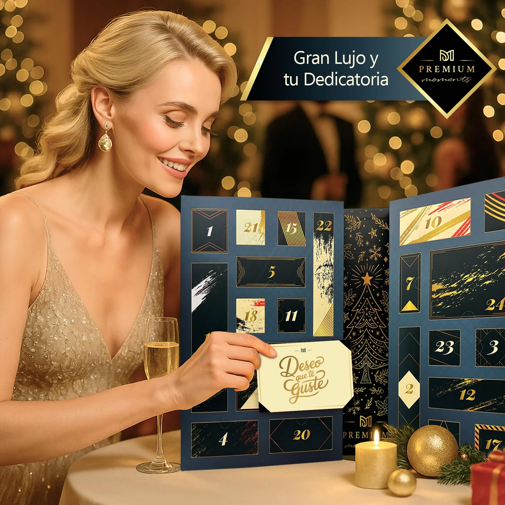 Calendario de Adviento Premium Moments 2025 Edición Lujo XXL 24 Delicias Ferrero Rocher Raffaello Caja Roja Chocolate Dubai 640 g