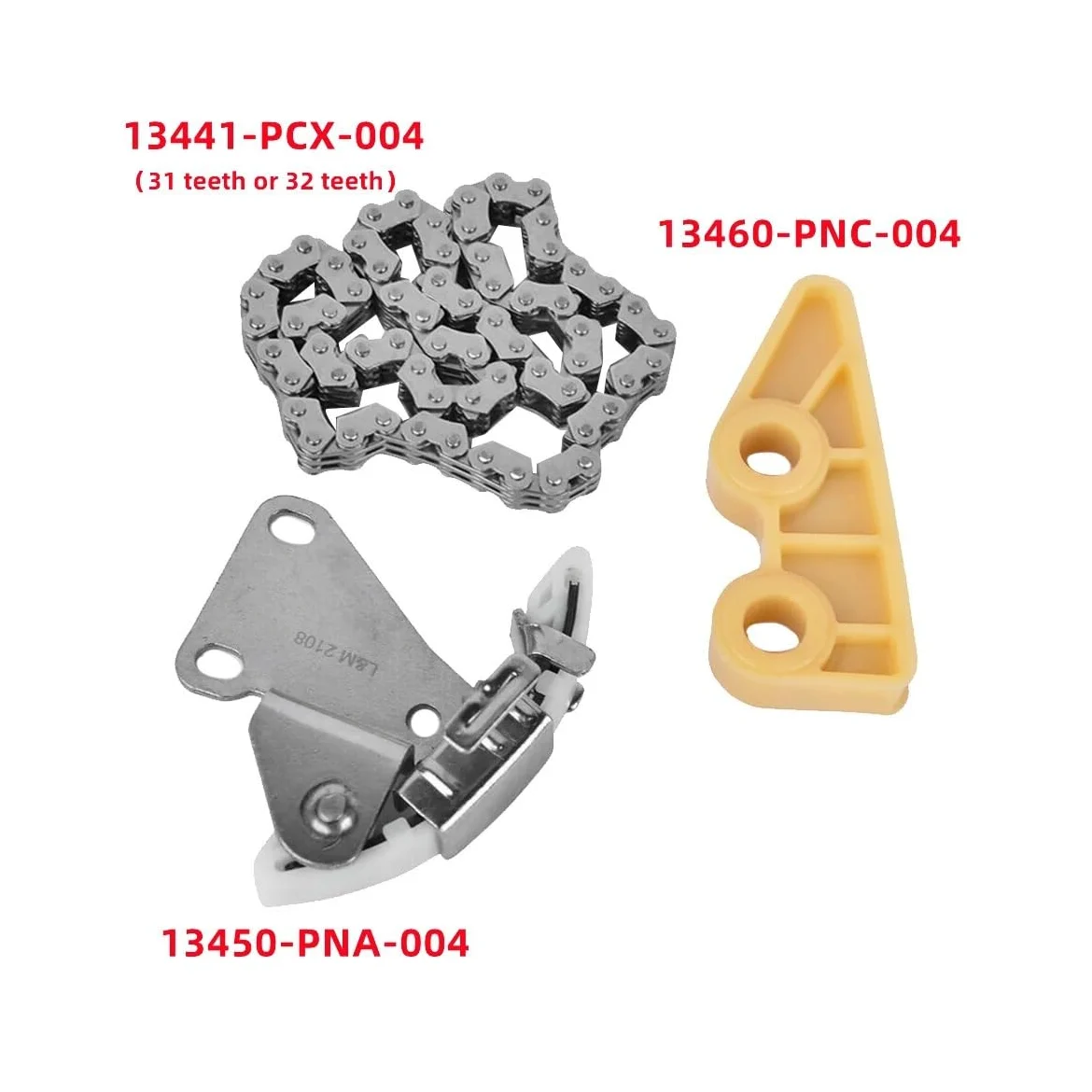 cadena leva bomba aceite Compatible con S2000 Compatible con tipo R EP3 ITR Tacura RSX K20 cadena de distribución del motor 13450PNA004 Kits de cadena de bomba de aceite distribución motor