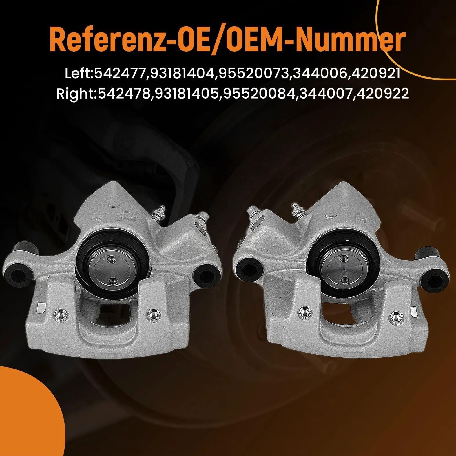maXpeedingrods 2 pinzas de freno trasero derecho para Opel Signum Vectra 542477 93181404 95520073 344006