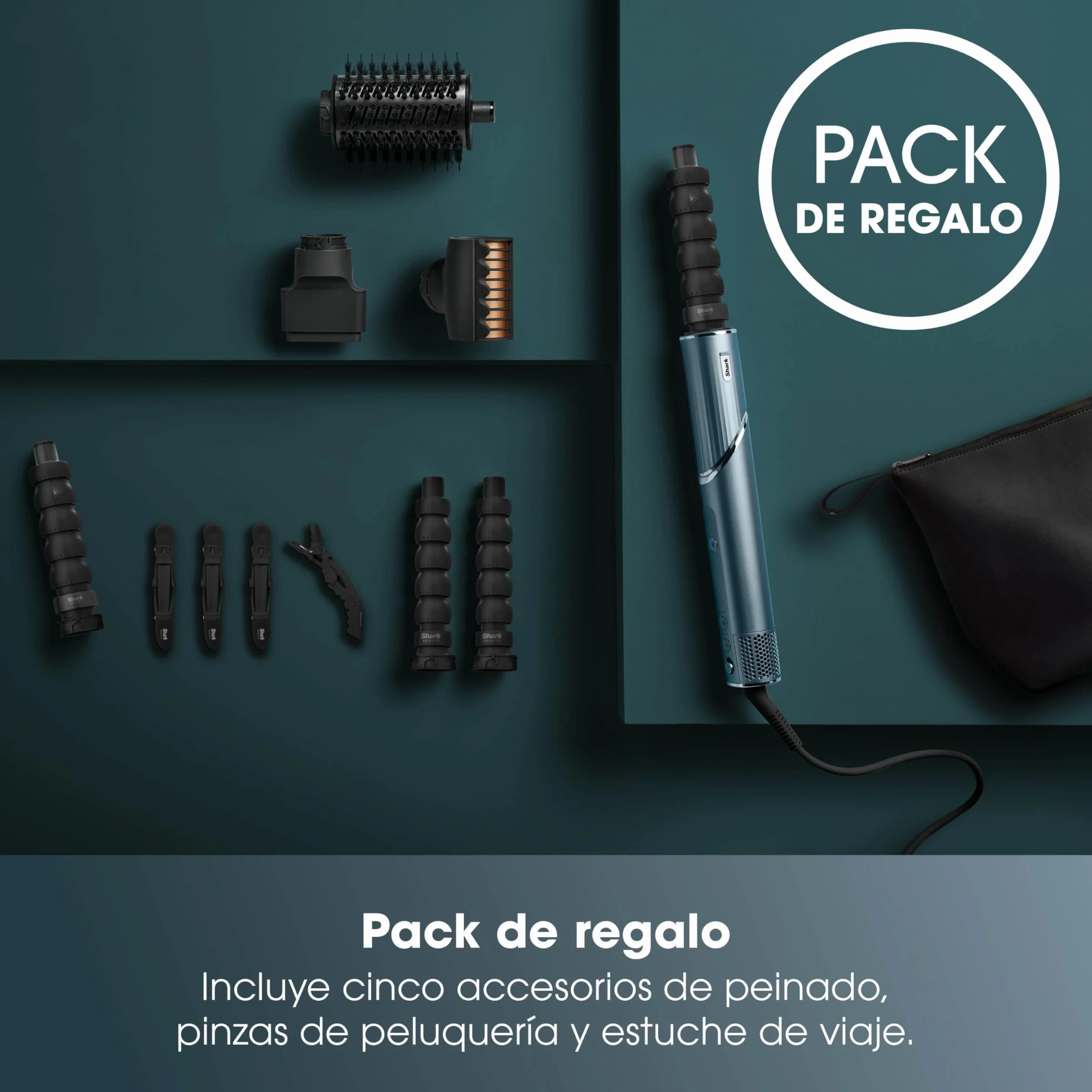 Shark FlexStyle Set de Regalo 5 en 1 Secador y Moldeador con Rizadores HD456TLEU