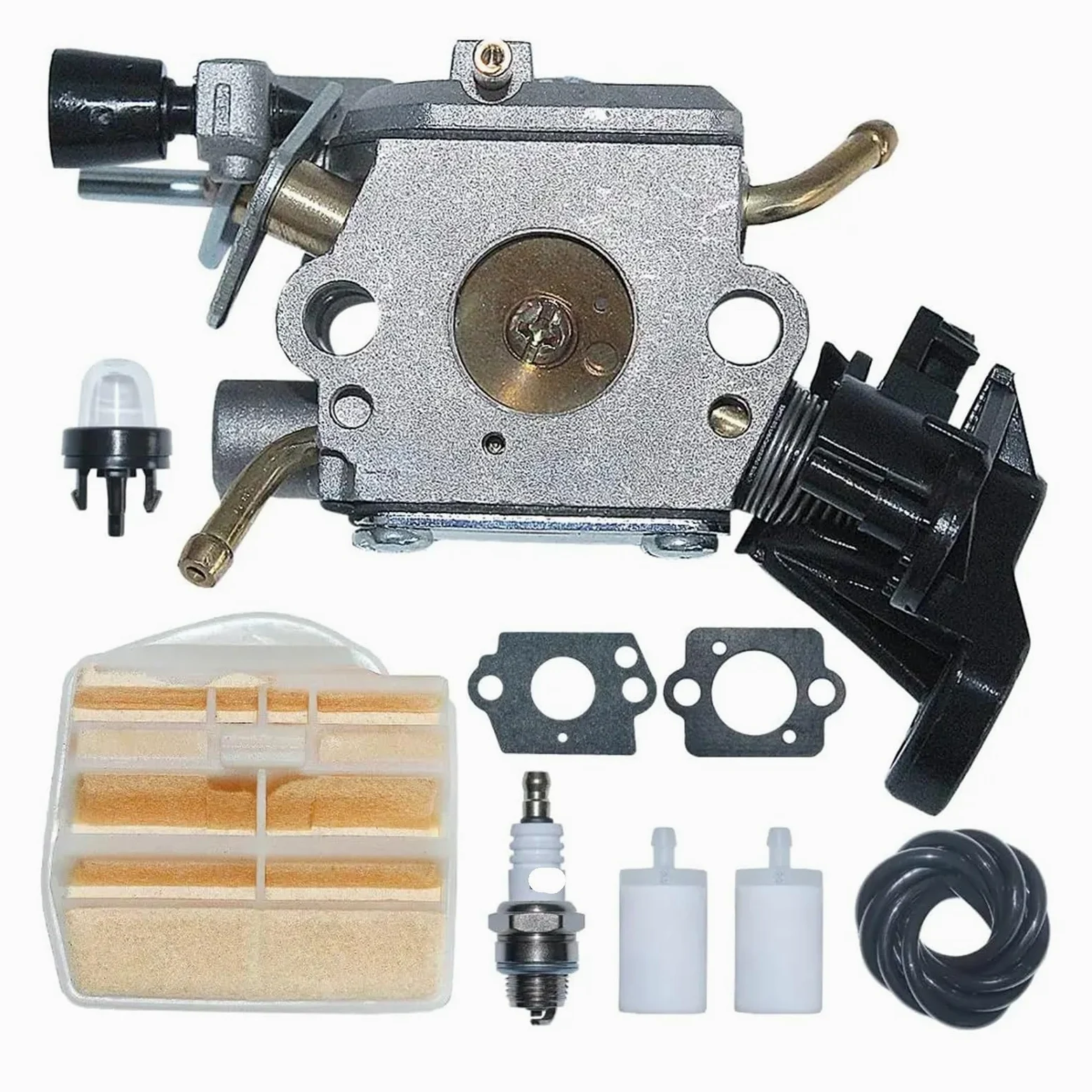 Carburador C1M-EL37B con Filtro de Aire, Kit de realimentación for Motosierra 445, 445E, 450, 450E, reemplazo 506 45 04-01