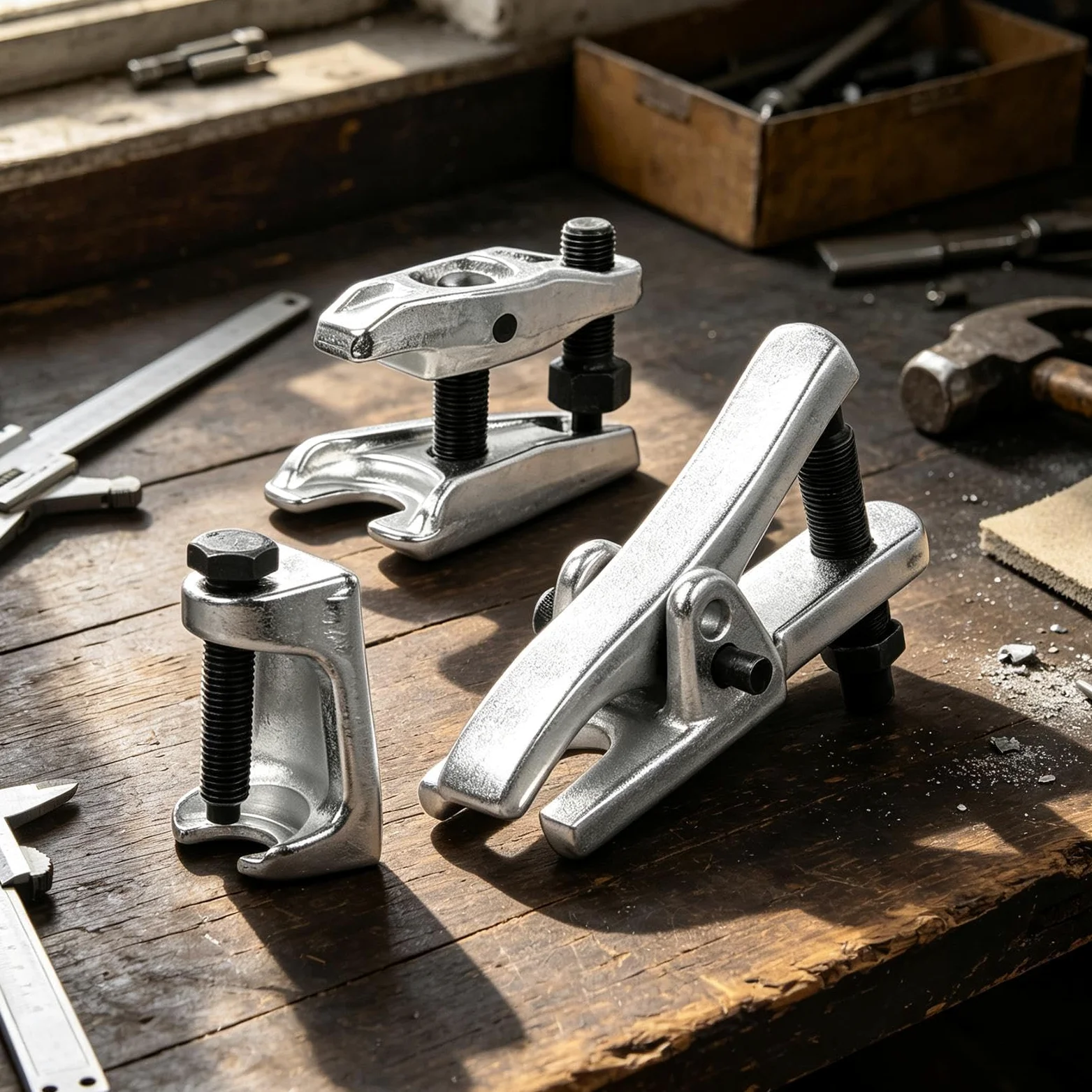 Herramienta para Rótulas Kit 3 Piezas Automoción Trabajo Pesado | Separador Rótulas y Extractor Terminales Dirección para reparación y cambio en garaje y