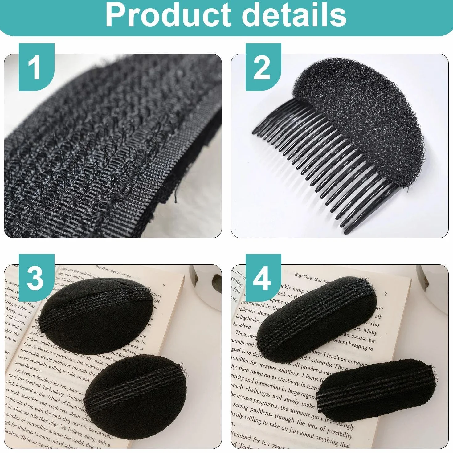 Almohadillas Para Peine Accesorios Para Peinar El Cabello Diy