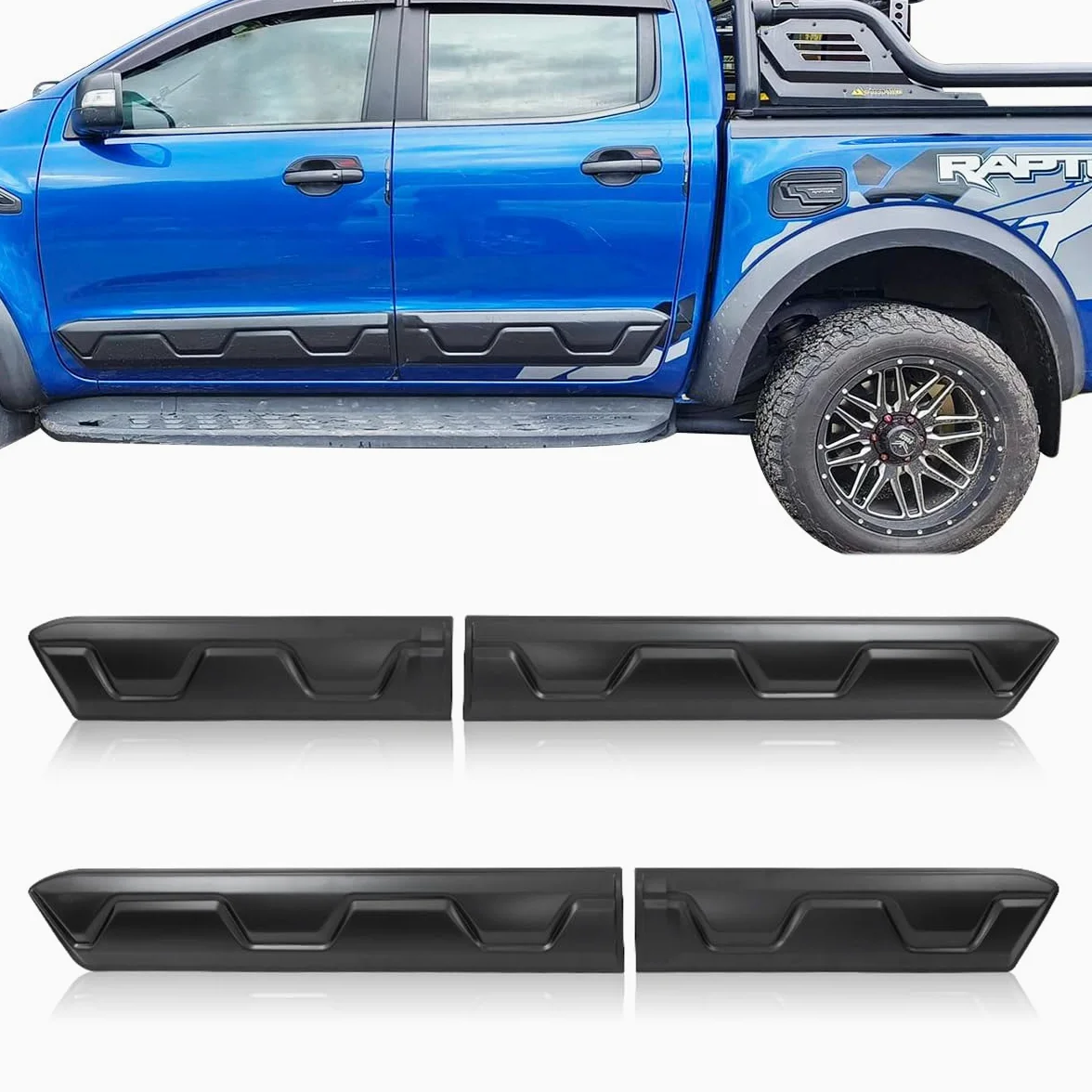 Protector de Puerta para Ford Ranger 2012-2022 Wildtrak XL XLT Tremor Limited Wildtrak X Platinum T6 T7 T8 MK1 MK2 MK3 Tiras Protectoras de Puerta Lateral para Panel de carrocería