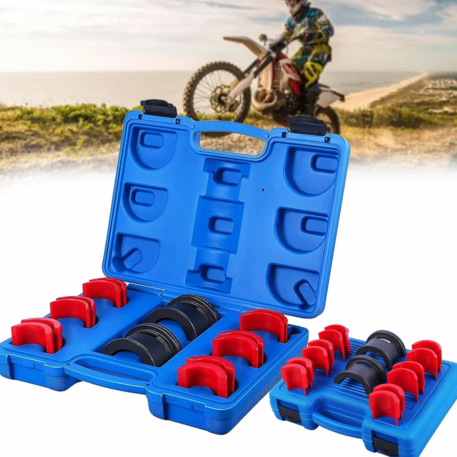 Controlador Sello Horquilla, Kit Sellado Horquilla Cambiador Neumáticos Motocicleta Acero Al Carbono 35-50mm Universal