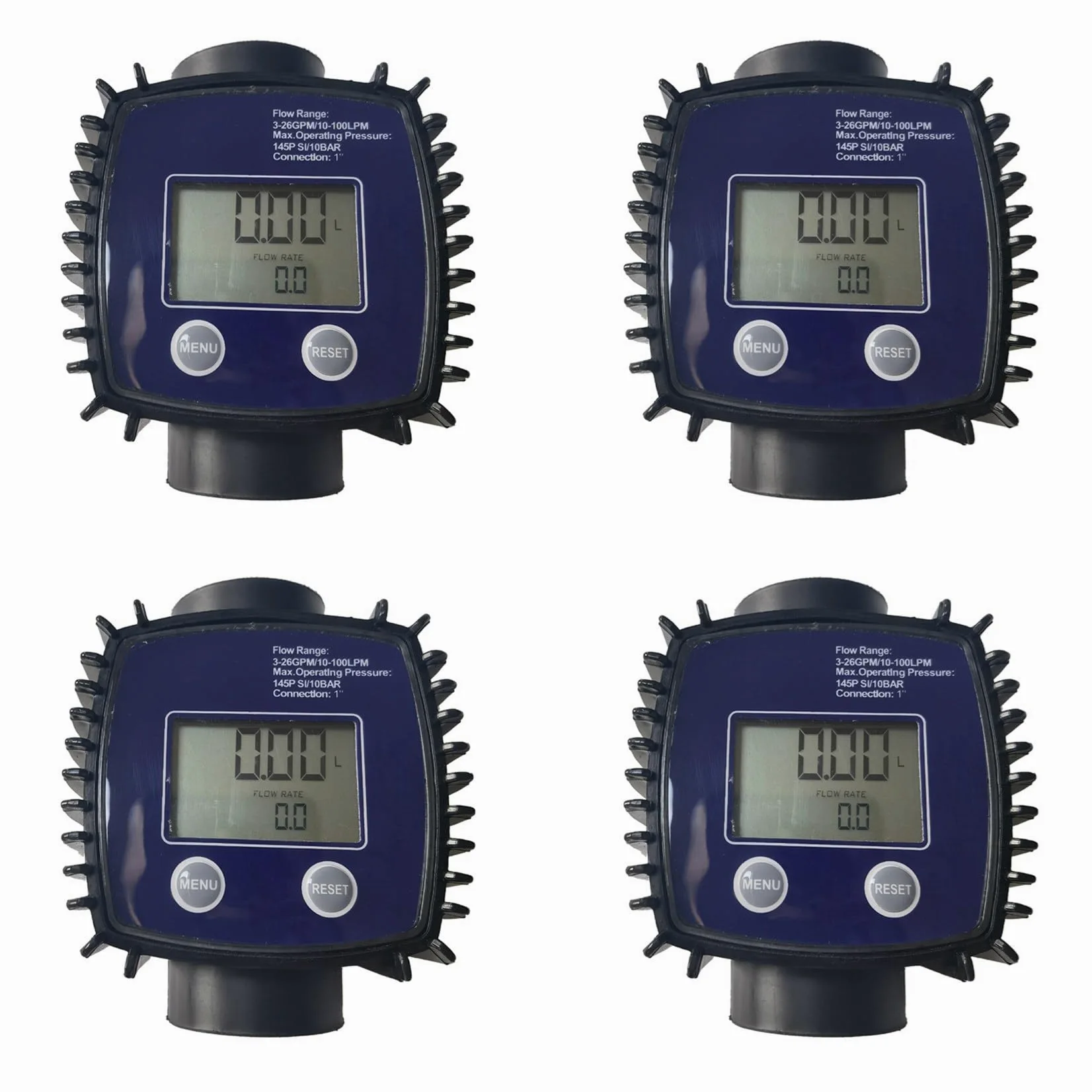 4X Medidor de Flujo de Combustible de Aceite de Turbina K25 Medidor de Flujo de Agua Medidor de Flujo LCD Medidor de Flujo de Líquido de Tubería Sensores 2.3-3.3VB