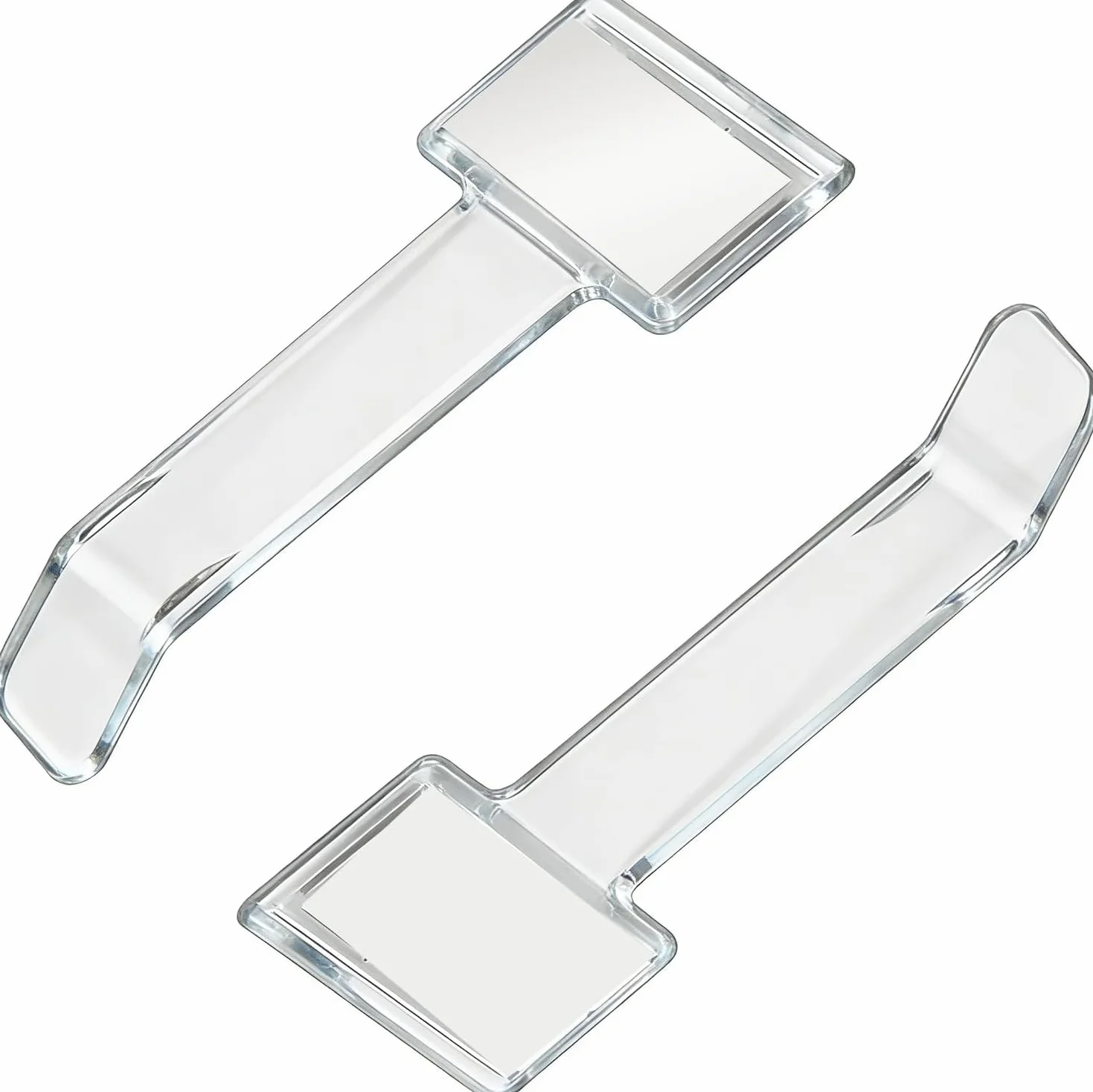 10 clips transparentes para soporte de coche, autoadhesivo, para permiso de estacionamiento y soporte de boletos para parabrisas de coche, furgoneta, clip de plástico para parabrisas
