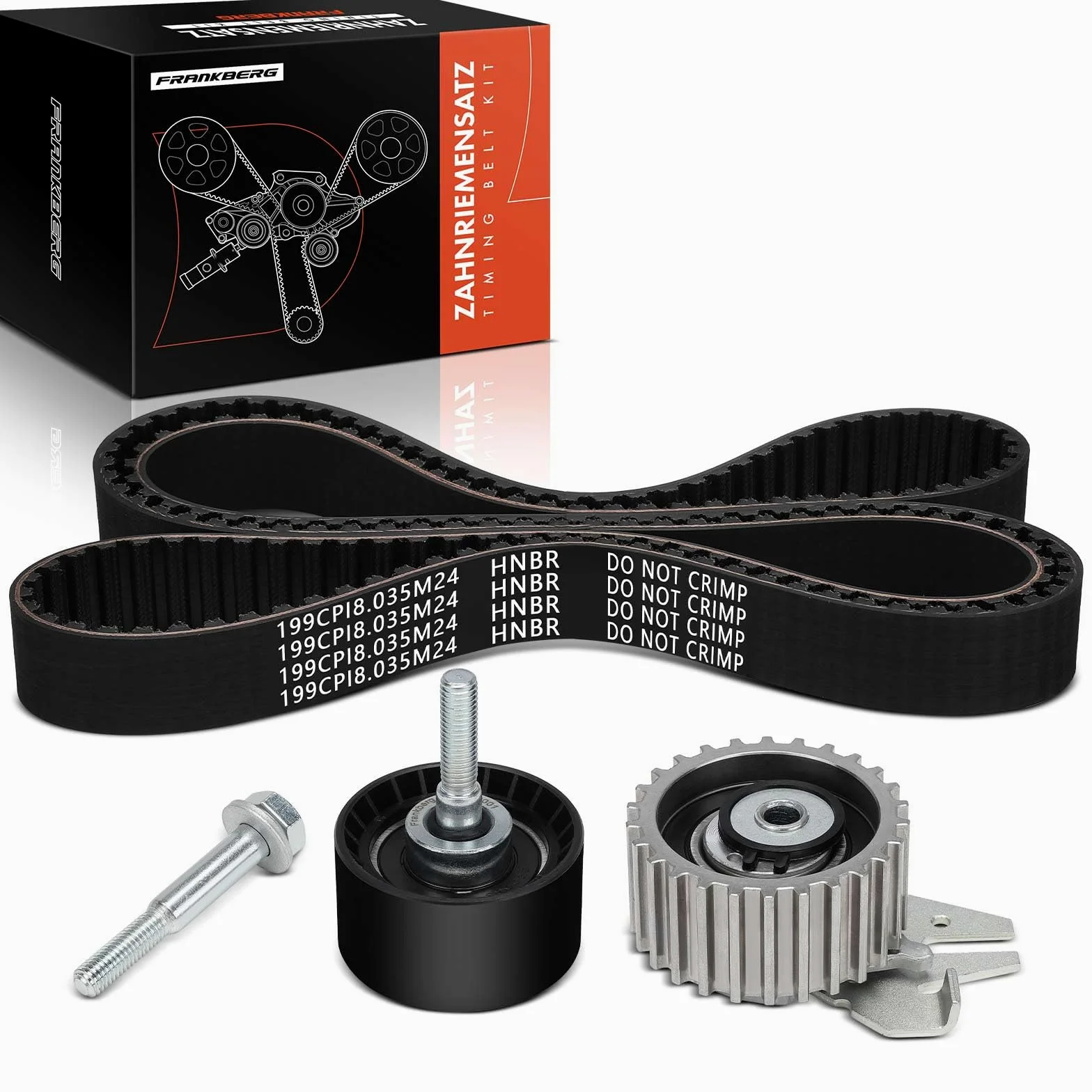 Frankberg Polea tensora del kit de correa de distribución K015684XS | Compatible con: Ducato Van 250, Giulietta 940, Plataforma plana/chasis Doblo 263, Giulietta caja/hatchback 940
