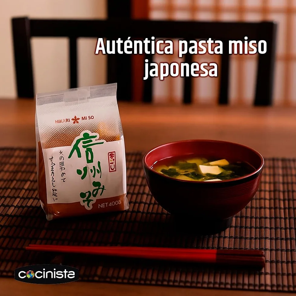 Pasta de Miso Claro 400 g, ingrediente japonés para sopa miso, ramen y salsas, sabor umami auténtico
