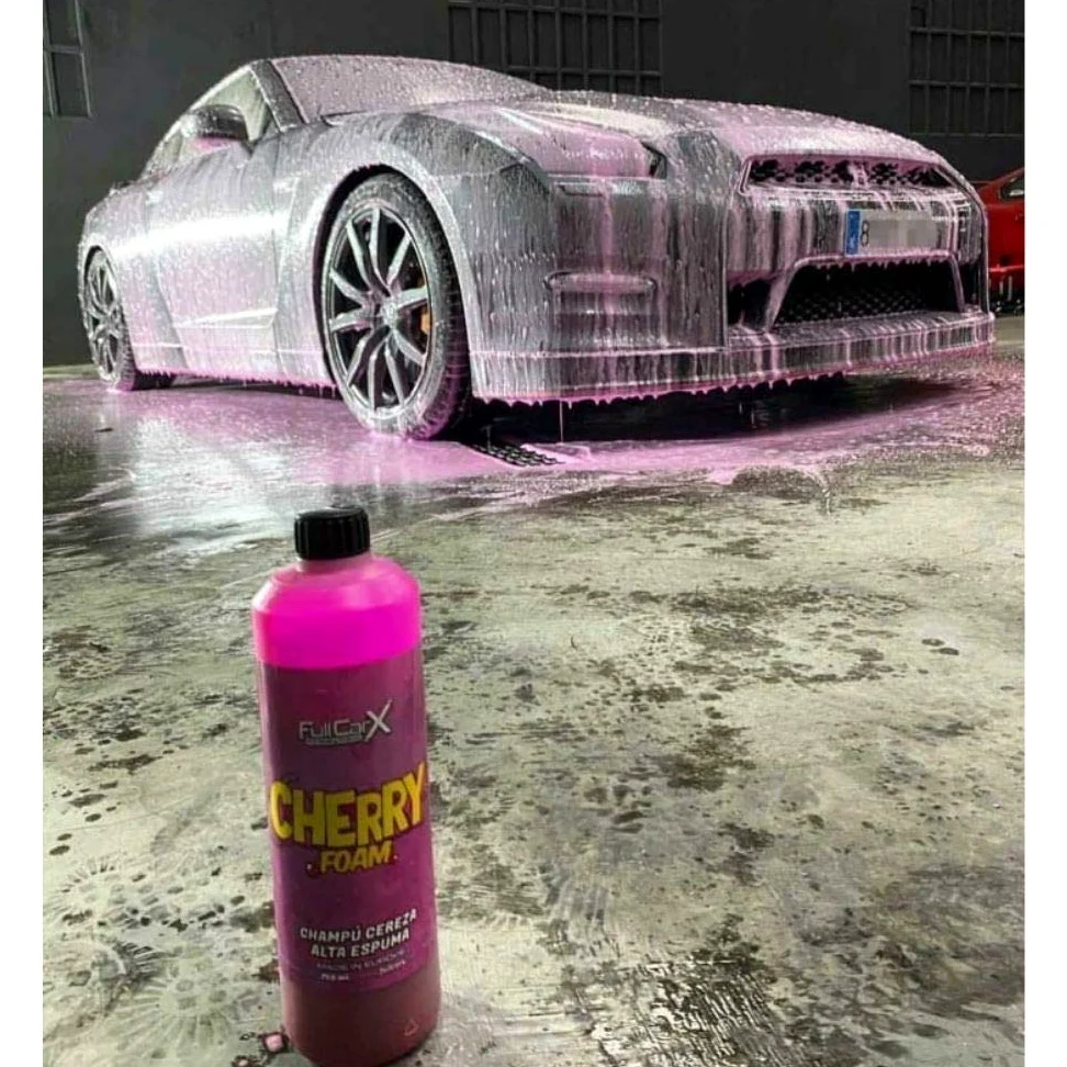 AutoFullCar - Cherry Foam Champú Cereza Garrafa 5 litros Activo Super Brillo FullCarX Agradable Aroma de Cereza
