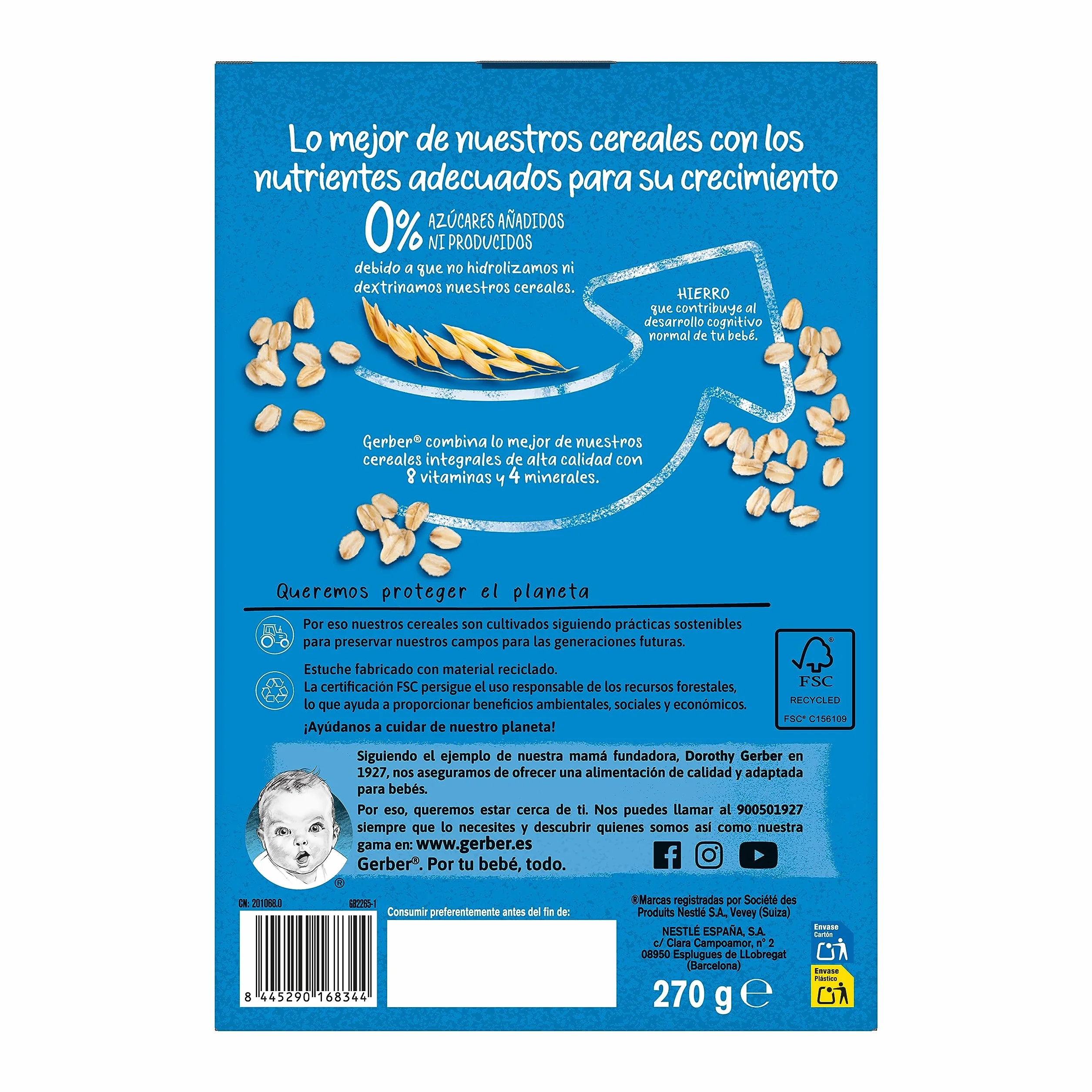 GERBER Papillas Multicereales 270 g