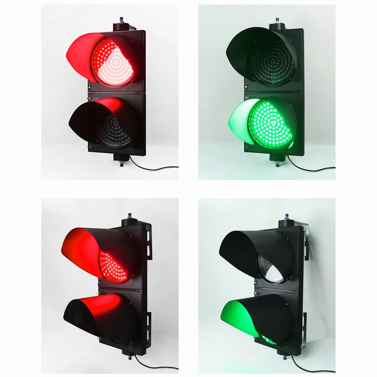 Semáforo LED de 200mm, Luz de Freno Bicolor Rojo/Verde con Control Remoto, Lámpara de Señalización Industrial, 100-240V, Plug and Play, para Carreteras, Peajes, Luces Indicadoras, Resistente al Agua
