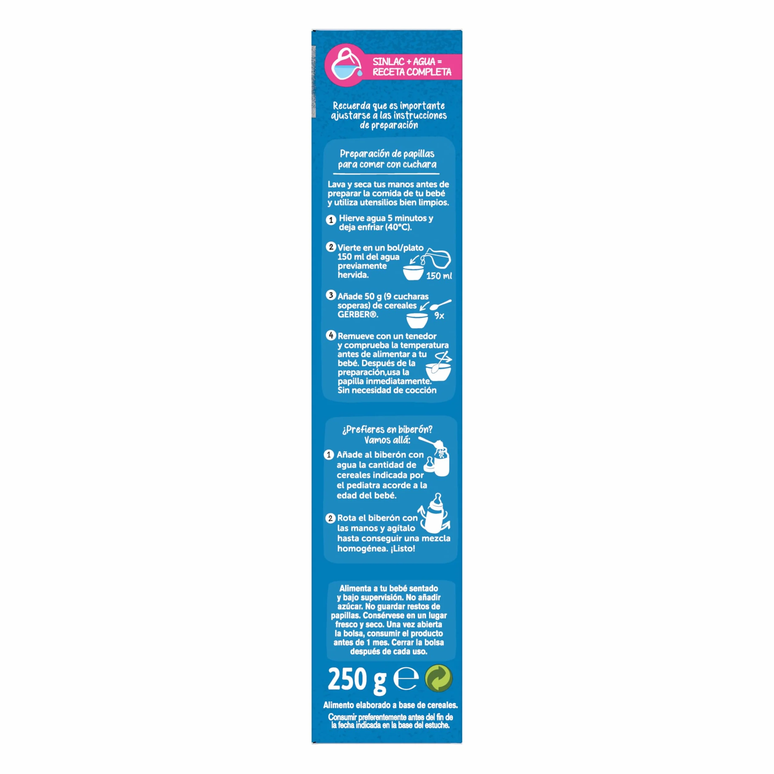 Gerber Papilla Expertcare Sinlac 250 G A Partir De Los 6 Meses
