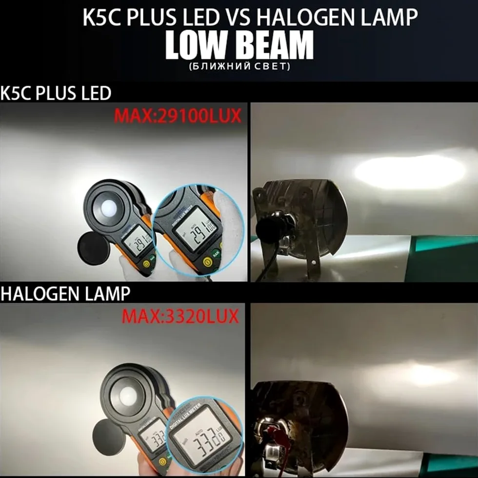 Bombilla LED for faros delanteros de coche, 140 W, K5C PLUS, H7, H11, H1, H4, 4300 K, LED HB3, HB4, doble tubo de cobre, kit de luces LED for coche, 12 V, 2 unidades(4300K White Yellow,9012(HIR2))