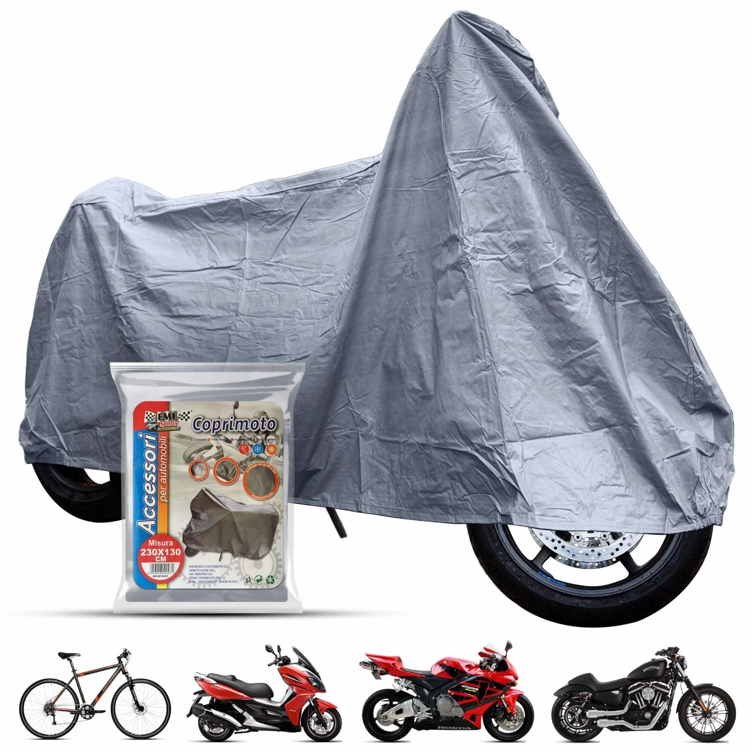 Tempo di saldi Telo Copri Moto Impermeabile Protezione Fodera Bici Scooter Anti Polvere Pioggia