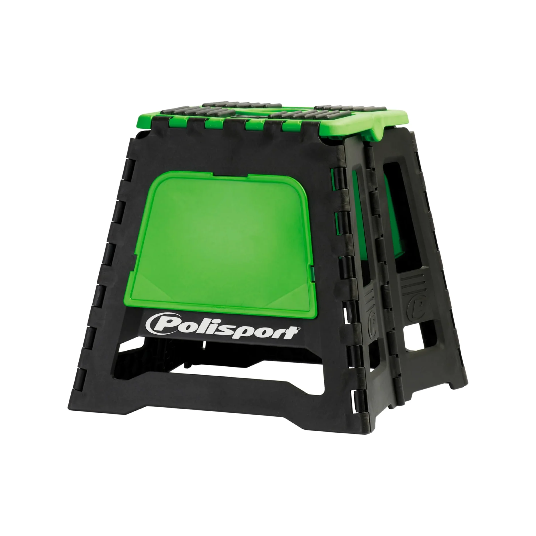 Polisport Off Road 8981500005 Caballete Plegable para Moto – Ligero, Motocross, Caballete Moto, Off-Road, Compacto, Portátil, 250 Kg, Podio Oficial FIM, Caballete Moto, Verde