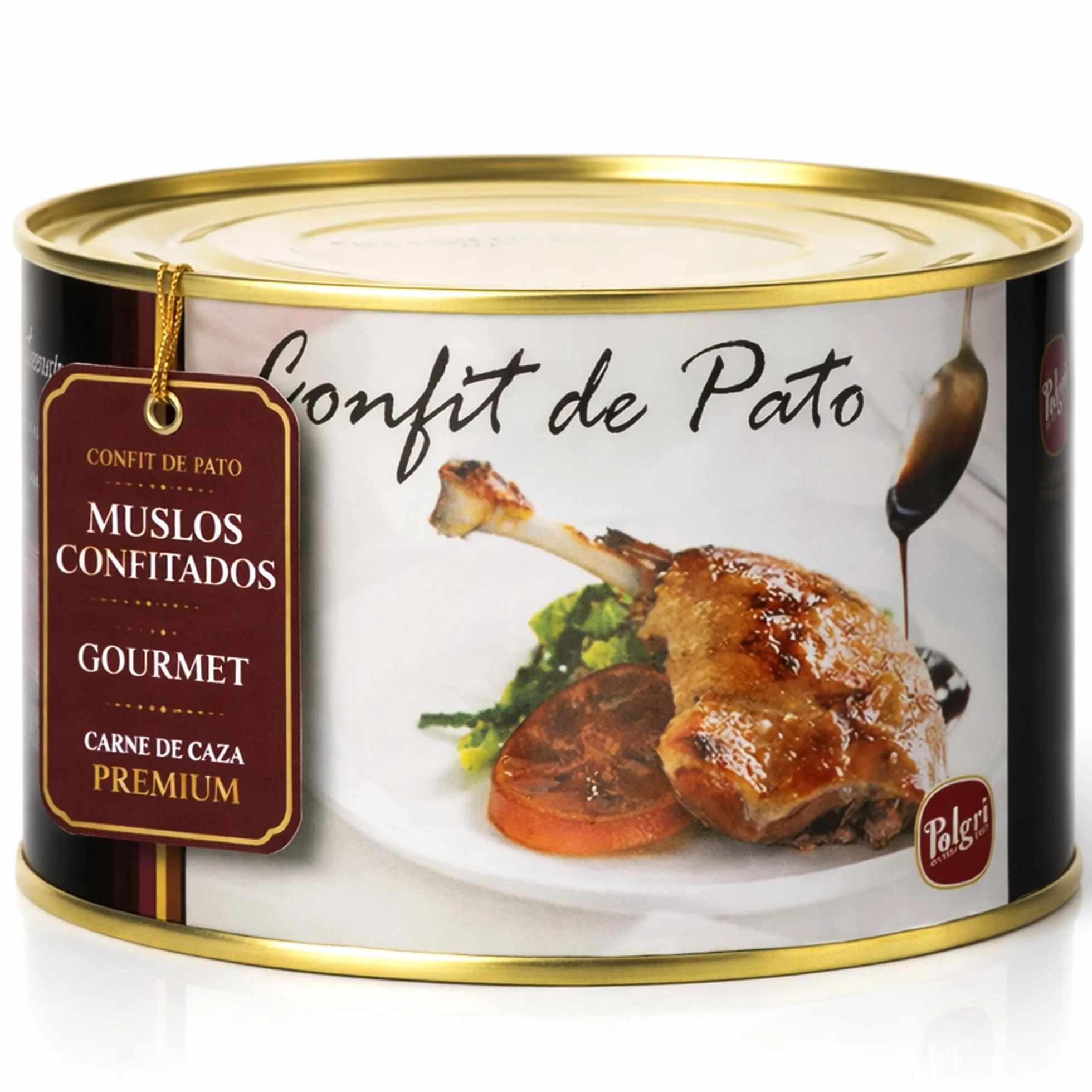 POLGRI Confit de Pato Muslos Confitados Gourmet 1350 g 4/5 Unidades Carne de Caza Premium Receta Manchega