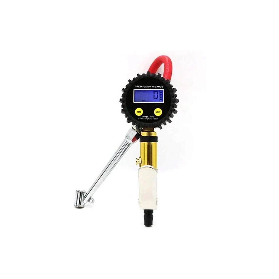 AGAATI Manómetro Digital de presión de neumáticos, inflador y desinflador, manómetro de presión de neumáticos de 0-150PSI, Resistente, sujeción del manómetro de neumáticos