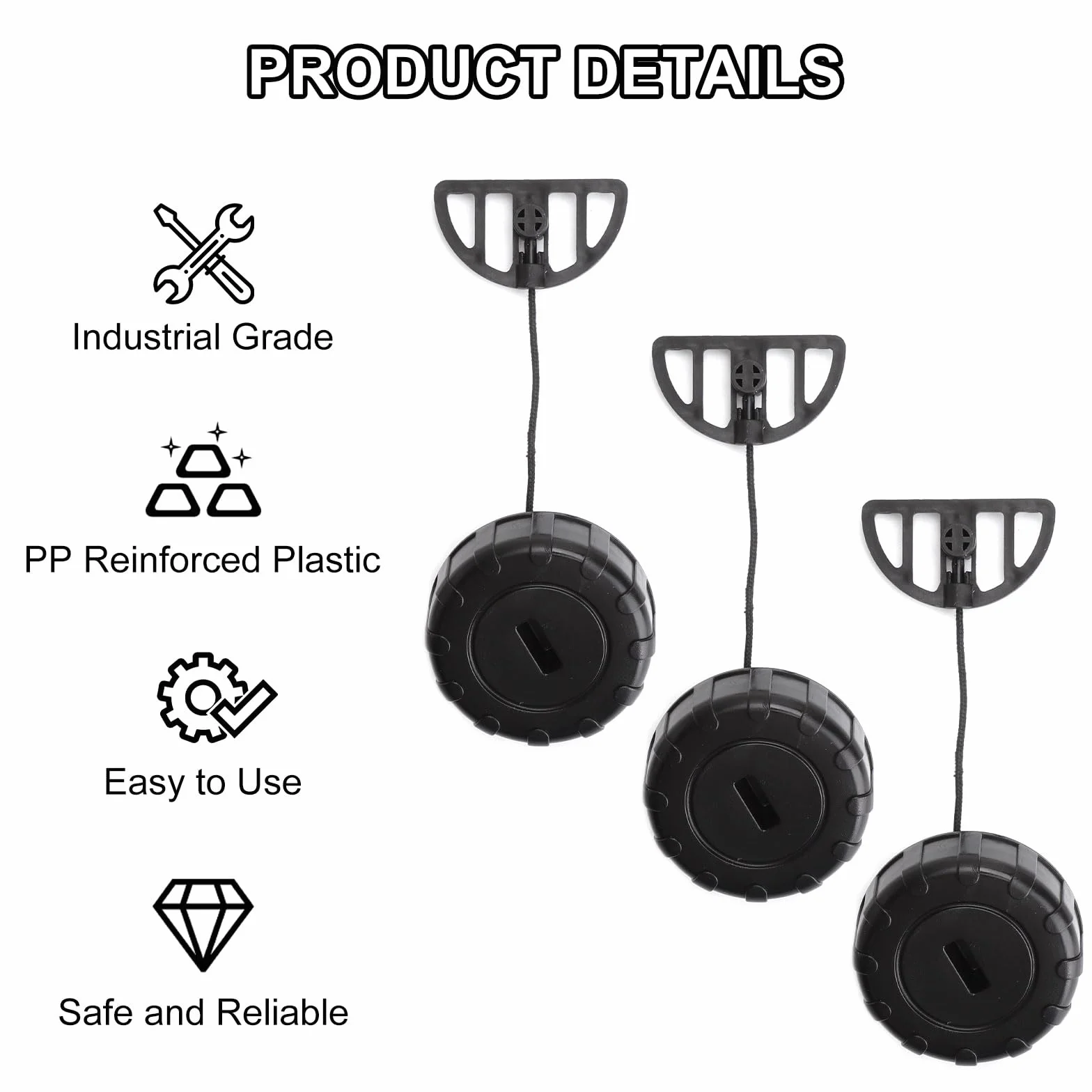 3 tapas de depósito y tapa de aceite para motosierras Stihl MS170 MS180 017 018, tapón de depósito de alta calidad y repuesto de tapa de aceite, accesorios Stihl duraderos para motosierra de