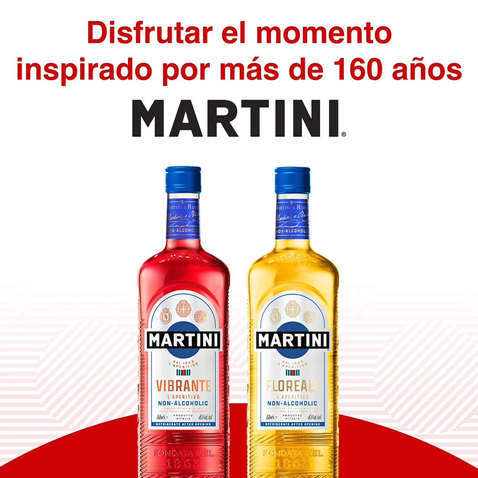 MARTINI Vibrante Aperitivo sin Alcohol 75cl con Infusión de Botánicos Superiores