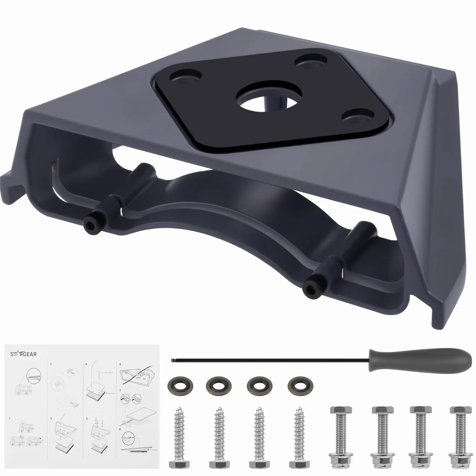 Starlink Mini Soporte para Autocaravana, Movilidad Antirrobo Starlink RV Flat Mount Gen 3, Compatible con Estándar V3 Dish para Coche, Caravana, Remolque, Yate
