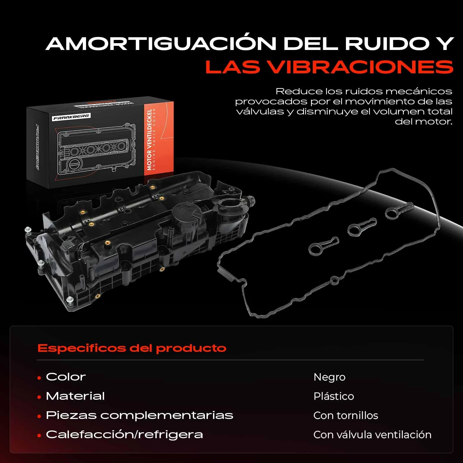 Frankberg Tapa de culata 11128508570 | Compatible con: Serie 1 Convertible E88, Serie 1 E81, Serie 5 E60, Serie 3 Coupé E92, Serie 3 Touring E91