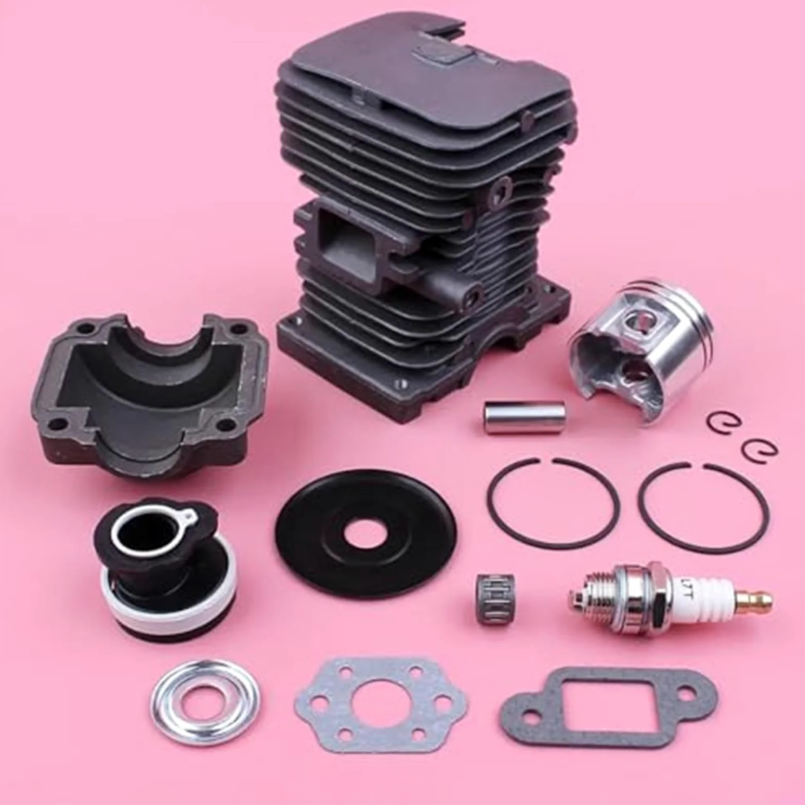 Junta de carburador colector de admisión, Kit de admisión de Bandeja de Motor de pistón de Cilindro de 38mm, for STIHL, Pieza de Herramienta de Repuesto de Motosierra MS180 018 MS 180