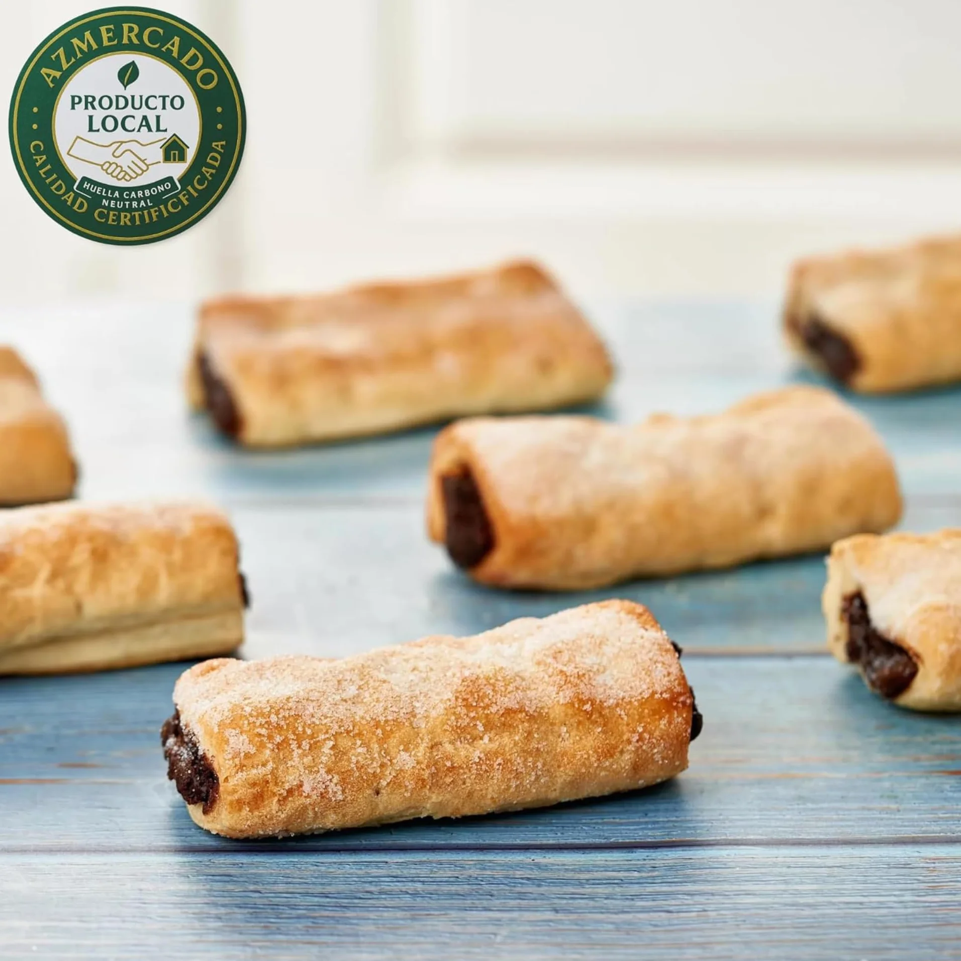 Chococañas Maritoñi Granada Hojaldre Relleno Crema Chocolate Artesano Pack 18 Uds