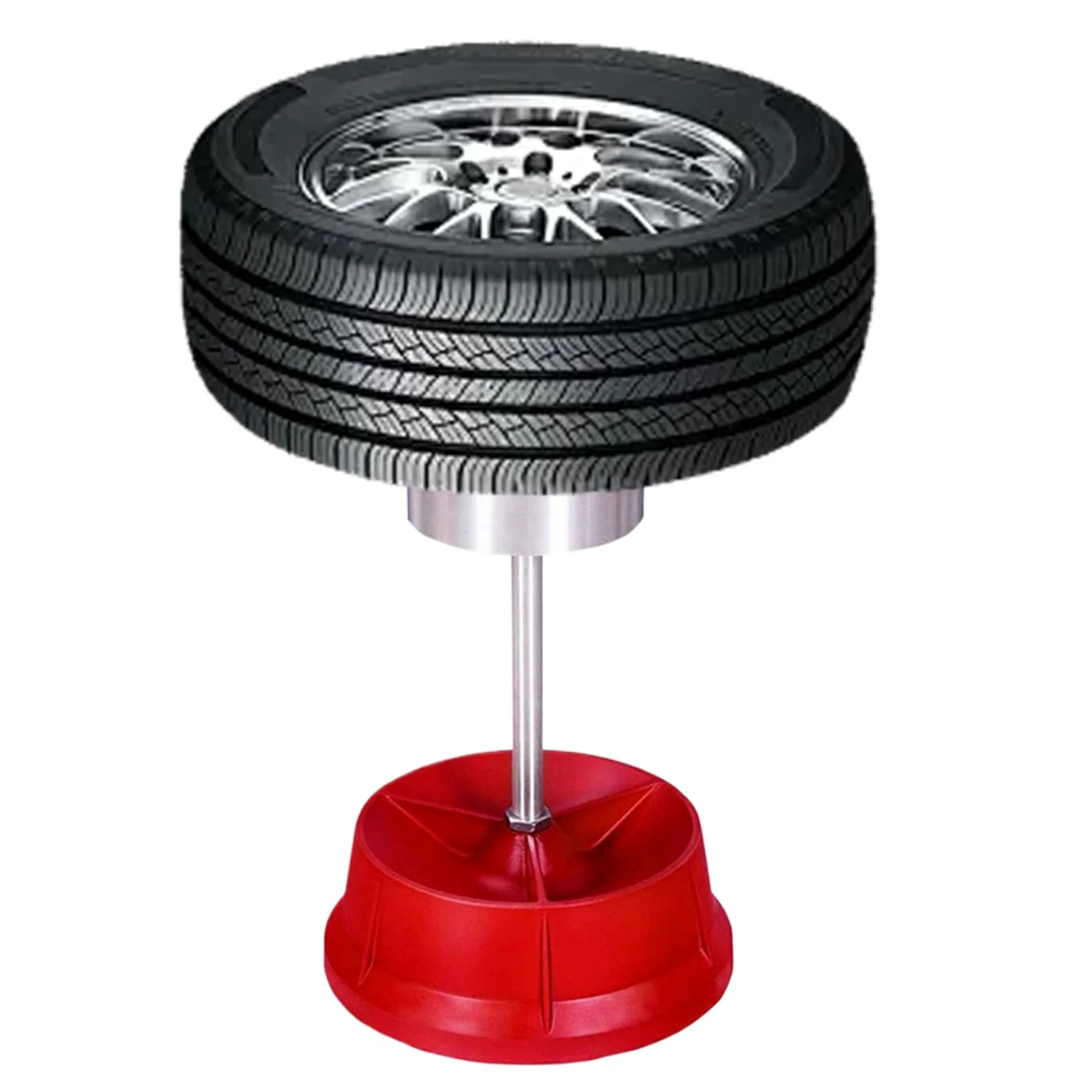 Herramienta de equilibrio de ruedas: equilibradora portátil de aleación de aluminio de 60x29 cm con nivel de burbuja, equipo de mantenimiento de automóviles rojo plateado para una alineación precisa |