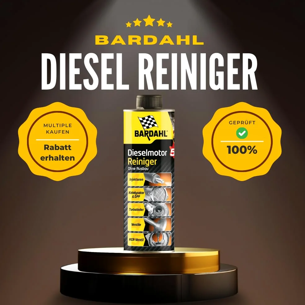 Bardahl Limpiador de motores diésel 5 en 1 | Limpiador de sistemas para motores diesel - Válvulas de limpieza AGR Filtro de partículas diésel DPF inyectores - 500 ml (5)