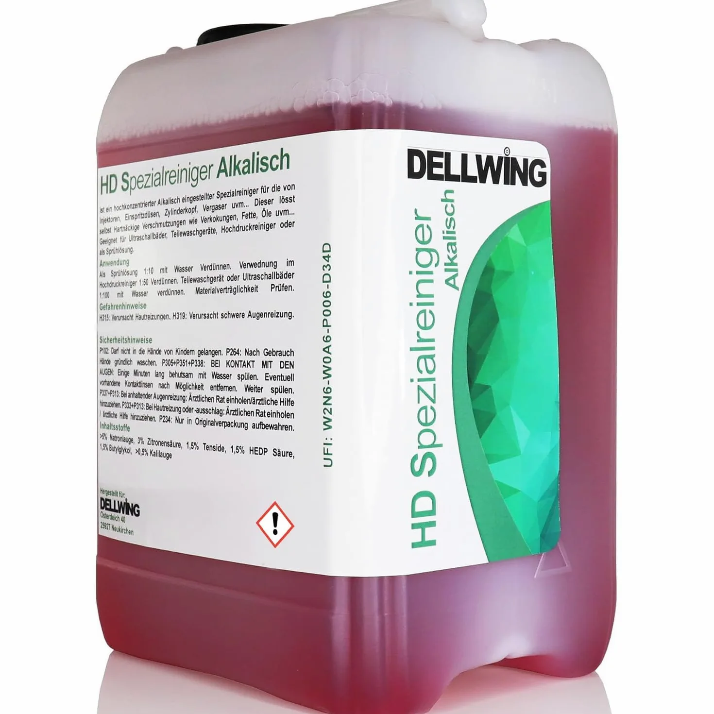 DELLWING HD limpiador especial alcalino 5L - limpiador ultrasónico concentrado premium para limpiar piezas de automóviles como carburadores, culatas de cilindros, inyectores, boquillas de inyecció