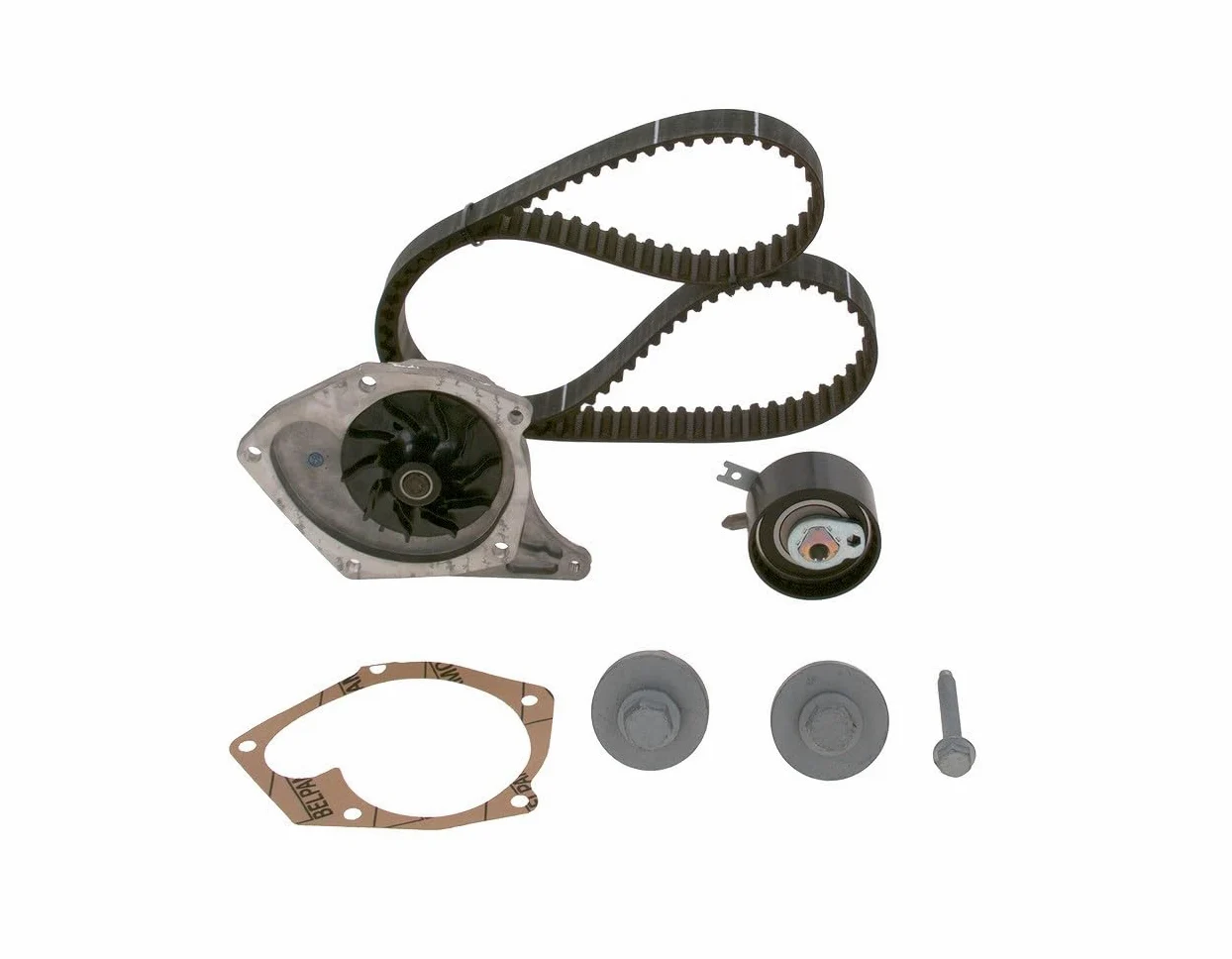BOSCH 1 987 946 982 Bomba de agua + kit de correa de distribución Número de dientes: 123 27 mm Compatible con RENAULT GRAND Scénic 3 JZ0/1 Clio 3 Hatchback BR0/1, CR0/1 Twingo 2 CN0, NISSAN