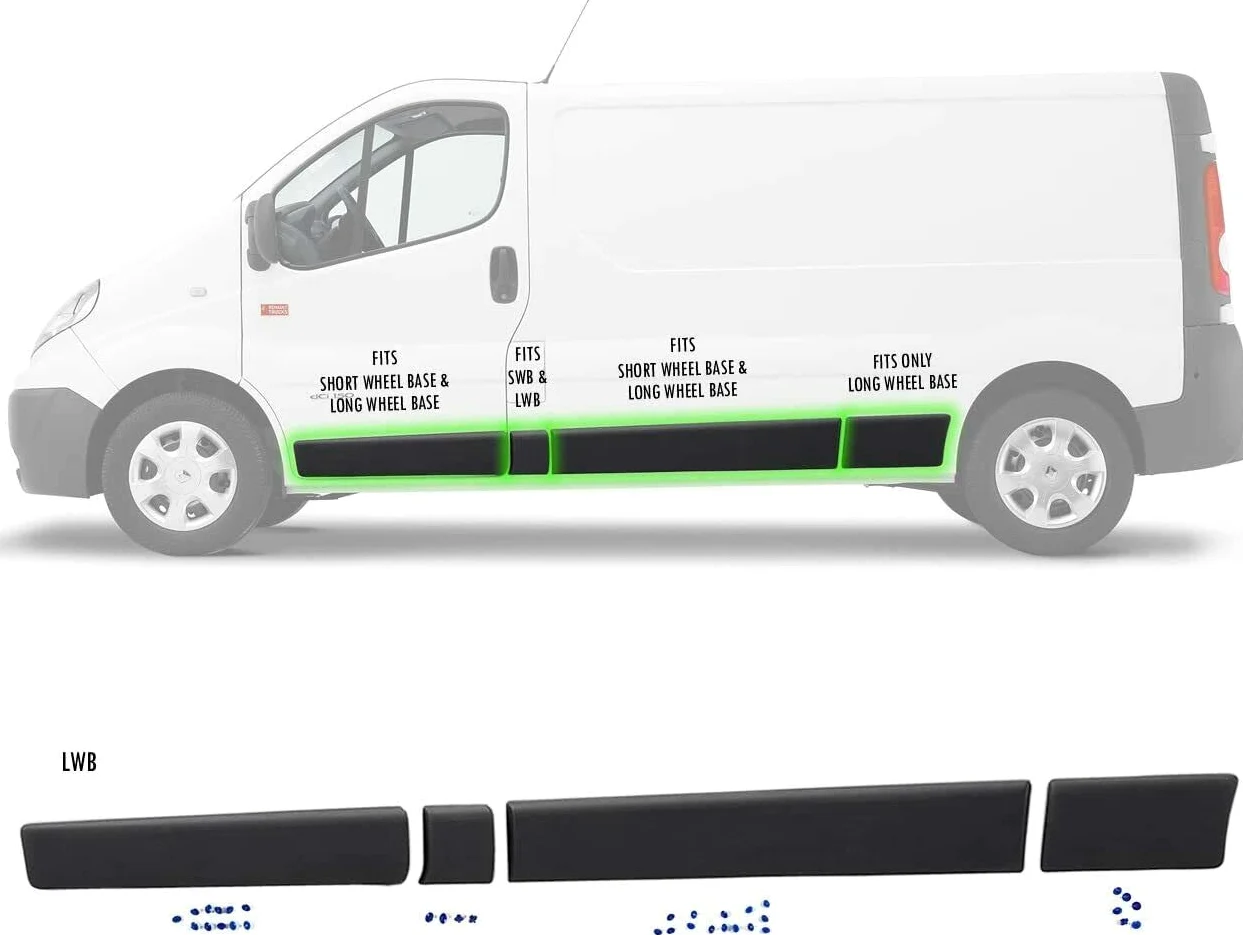 Panel de moldura lateral para puerta Primaster 01-14 LWB (4 piezas)