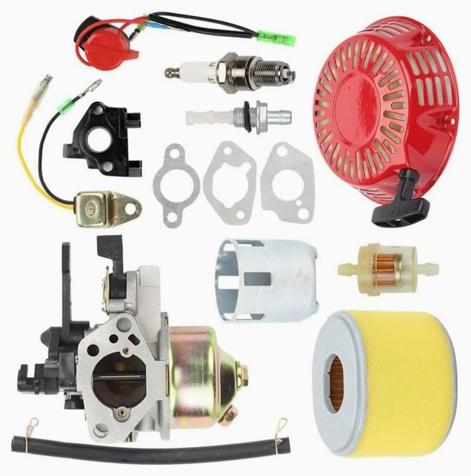 Carburador para Moto para GX240 GX270 Arranque De Retroceso Filtro De Aire Anillos De Junta Piezas De Cortacésped Accesorios De Equipos De Energía Kit De Carburador