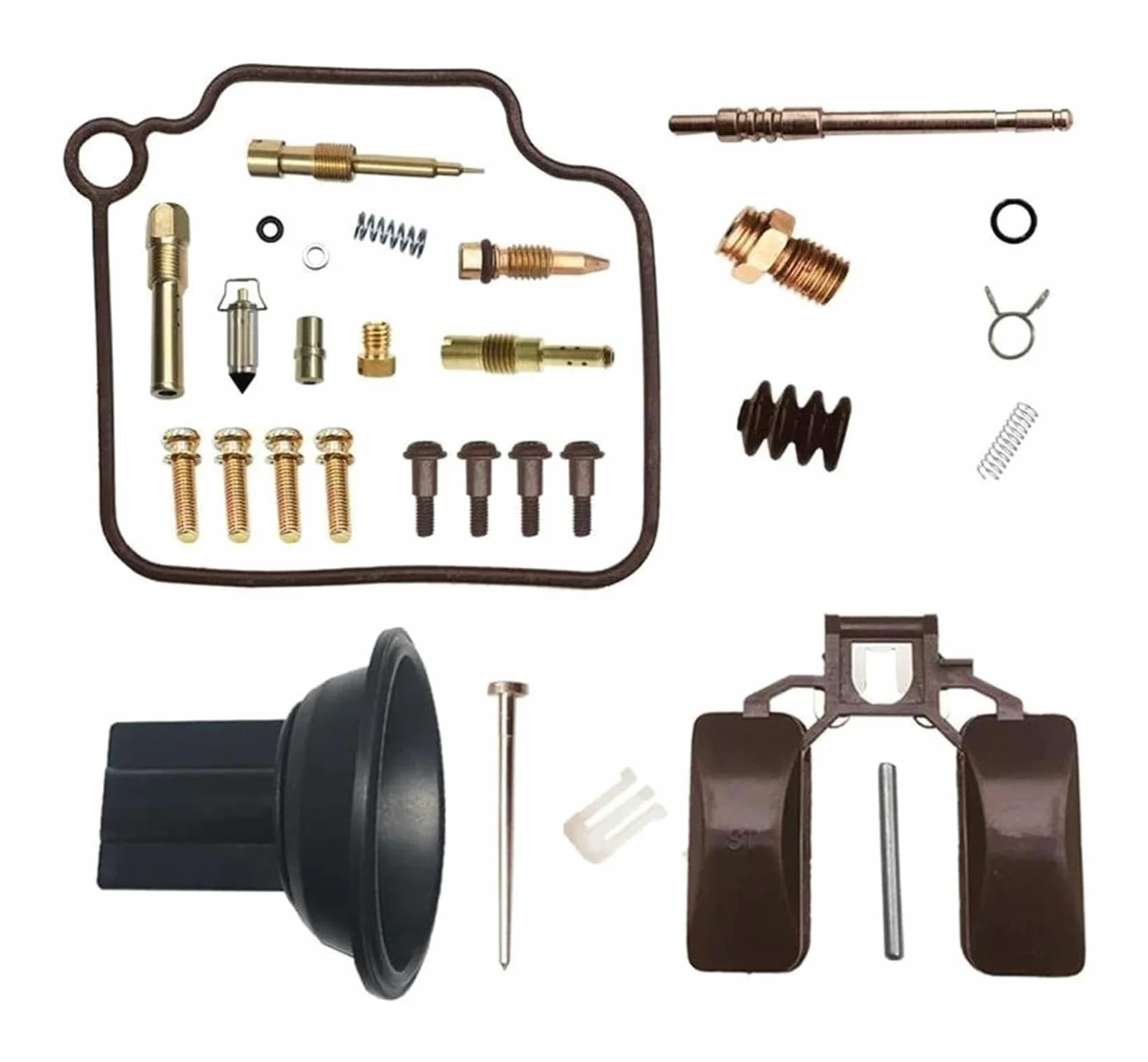 Carburador de Repuest Para Piaggio 125 BYQ125T Diafragma Corredera Membrana Piezas Carburador Reconstrucción Motocicleta Reparación Kit(Set 1)