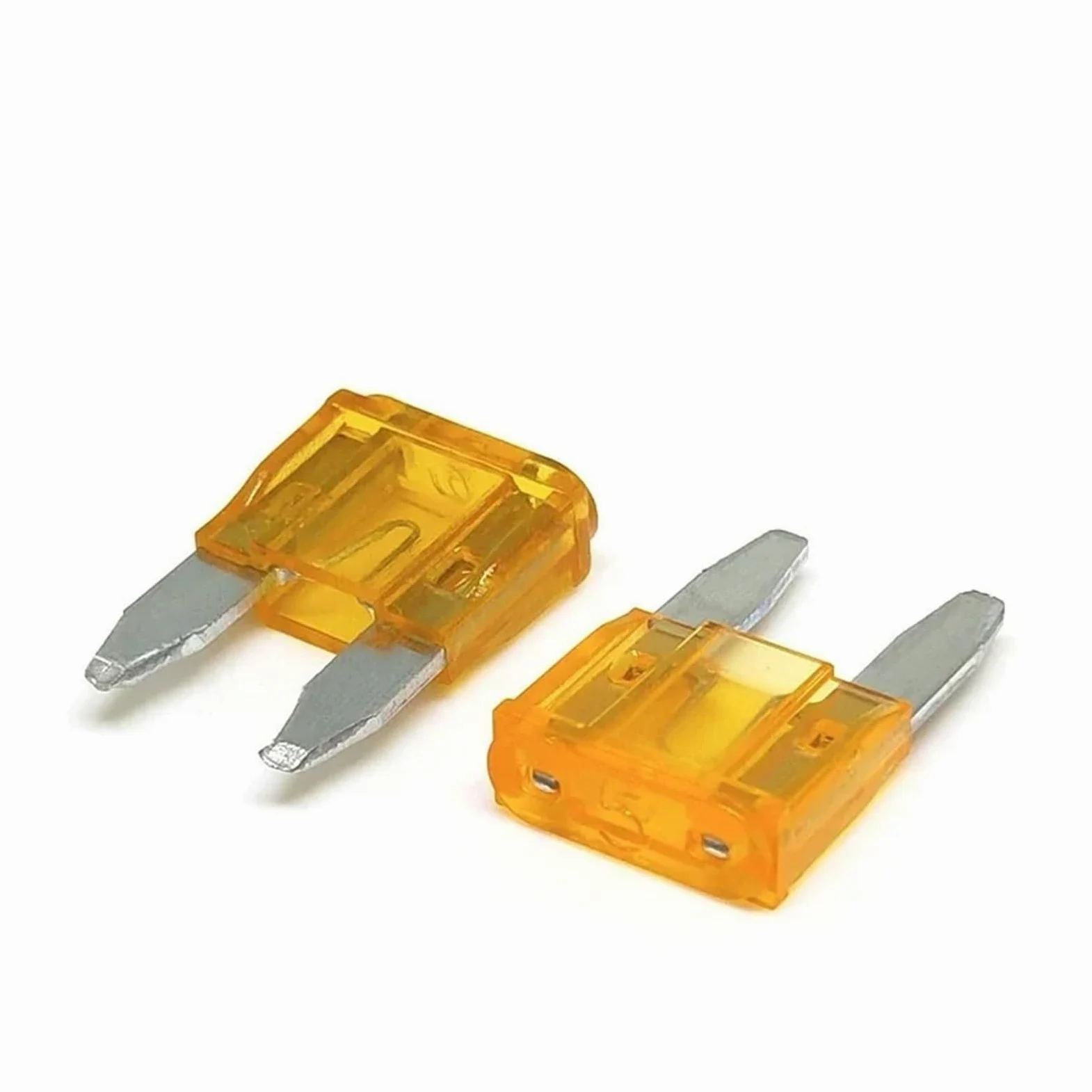 100/50/10 fusibles en miniatura M2 pequeños y medianos para coche, tipo cuchilla automotriz, fusible 1A 2A 3A 5A 7. 10A 15A 20A 25A 30A 35A 40A 50A (25A, 50PCS_Miniatura)