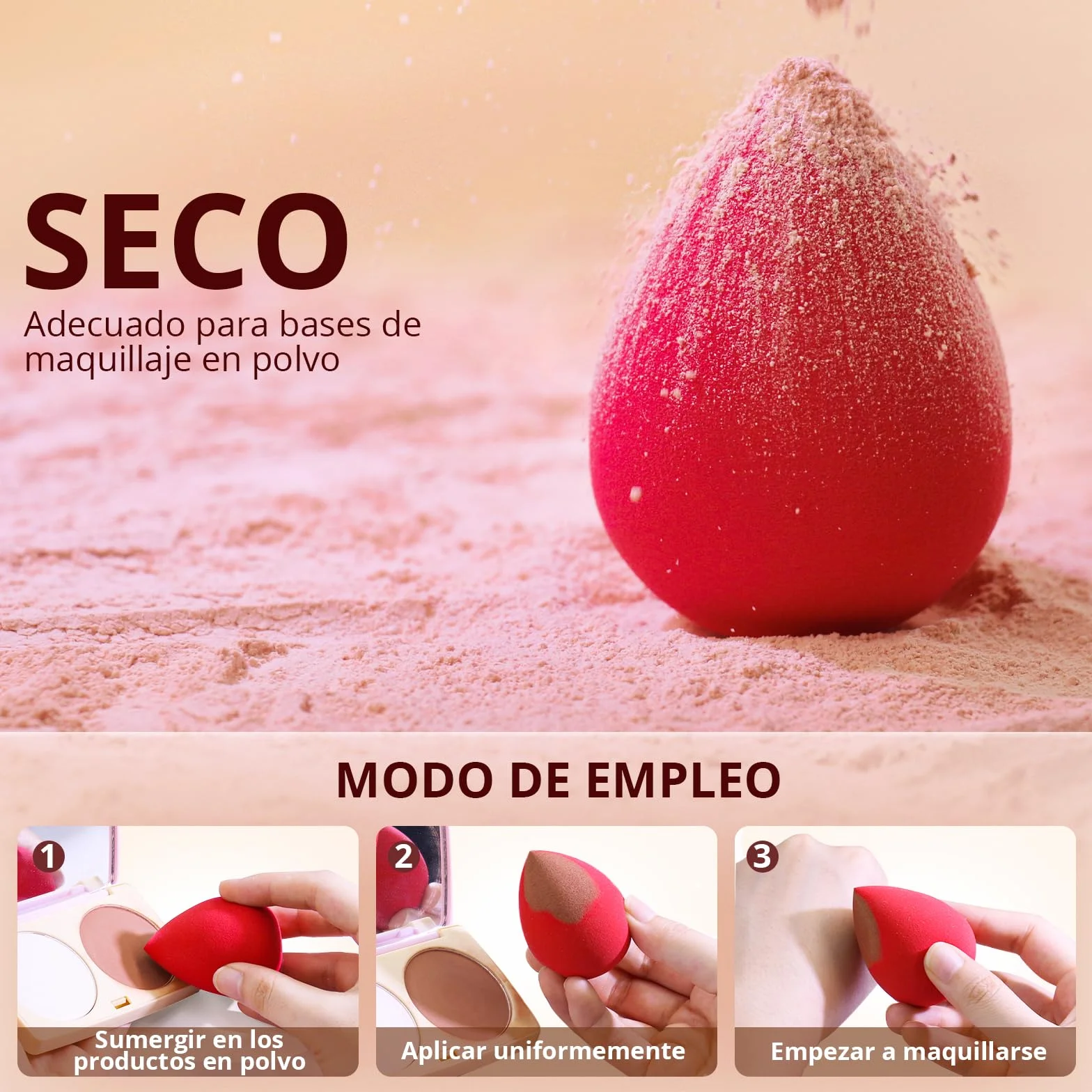 BEAKEY Esponja Maquillaje 5 Unidades Beauty Blender para Base