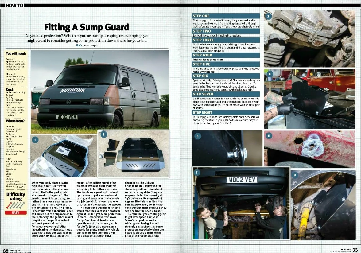 Protección inferior del motor metálica compatible con VW Transporter T4 Caravelle (1990-2003)