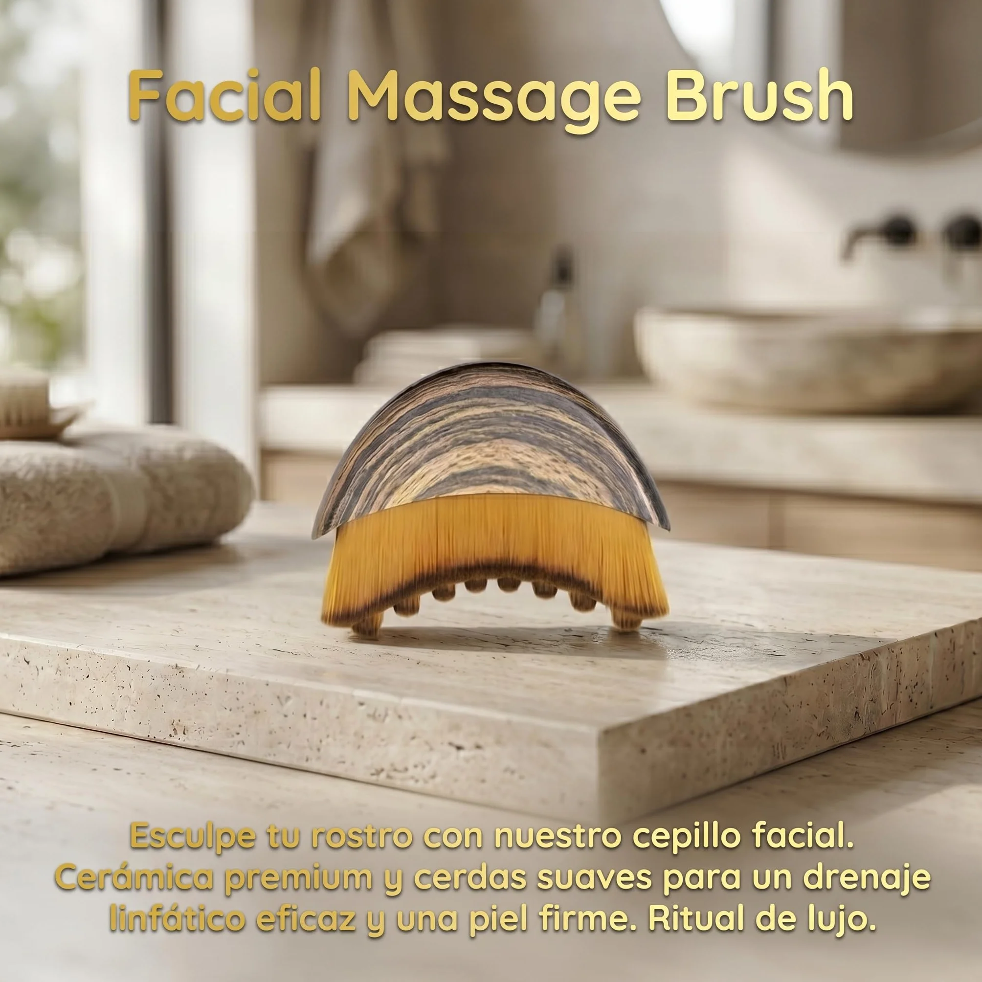 Cepillo Facial Linfático Drenaje Masajeador Contorno Exfoliación