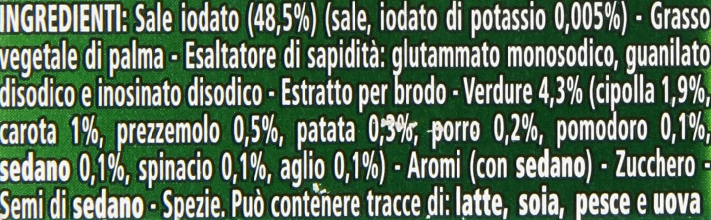 Star il Mio Dado 12 vegetales con 9 verduras sin conservantes sin lactosa ni glutenfre italian gourmet polpa 400 g