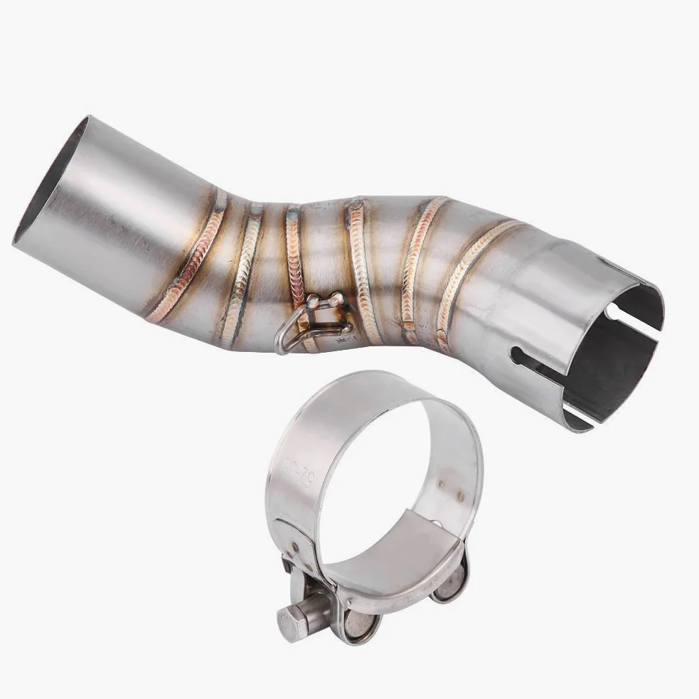 Nikou Sistema de escape completo de la motocicleta tubo medio de escape Enlace de tubo medio para Kawasaki Z900 2017-2018