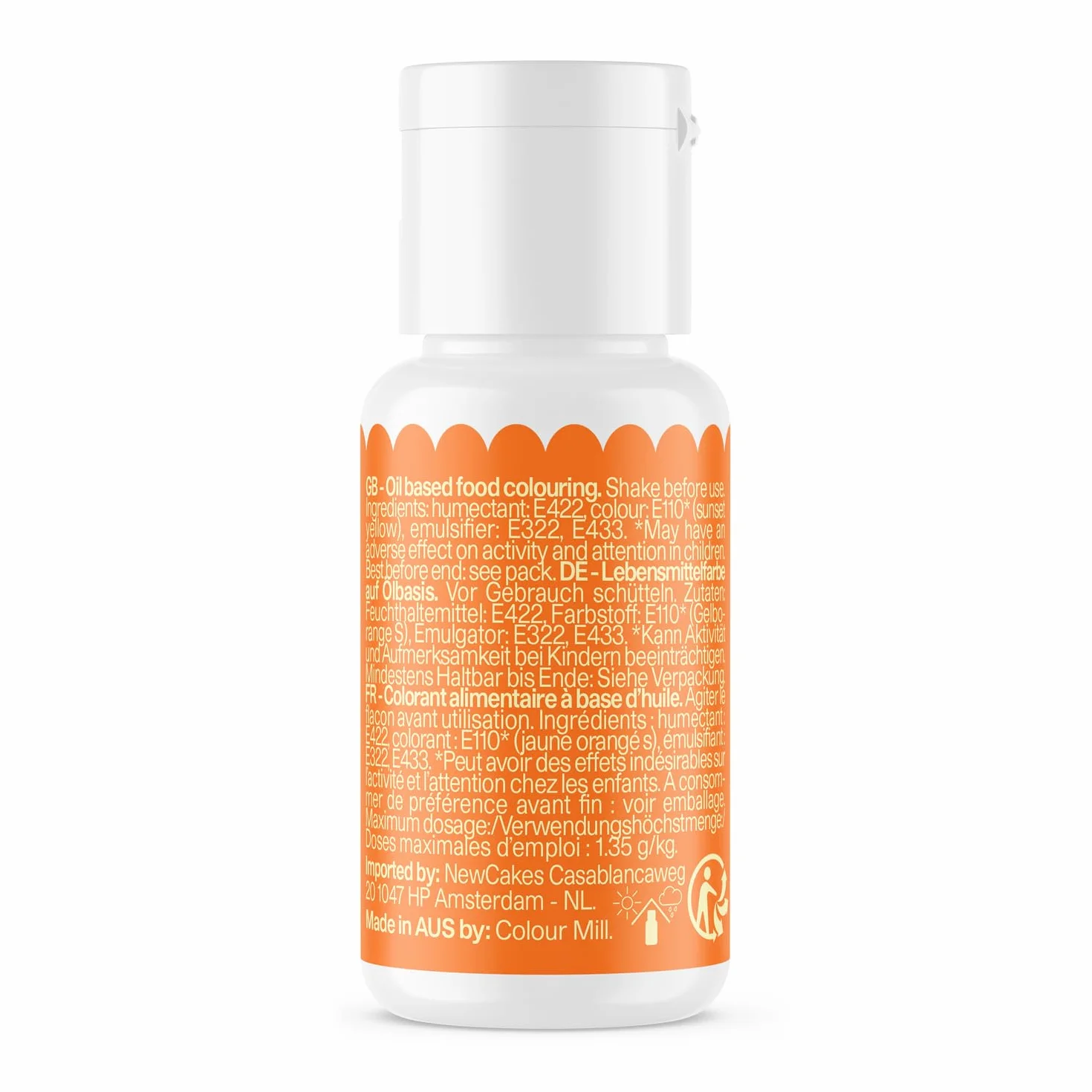 Colour Mill Oil Blend Food Colouring Orange 20 ml