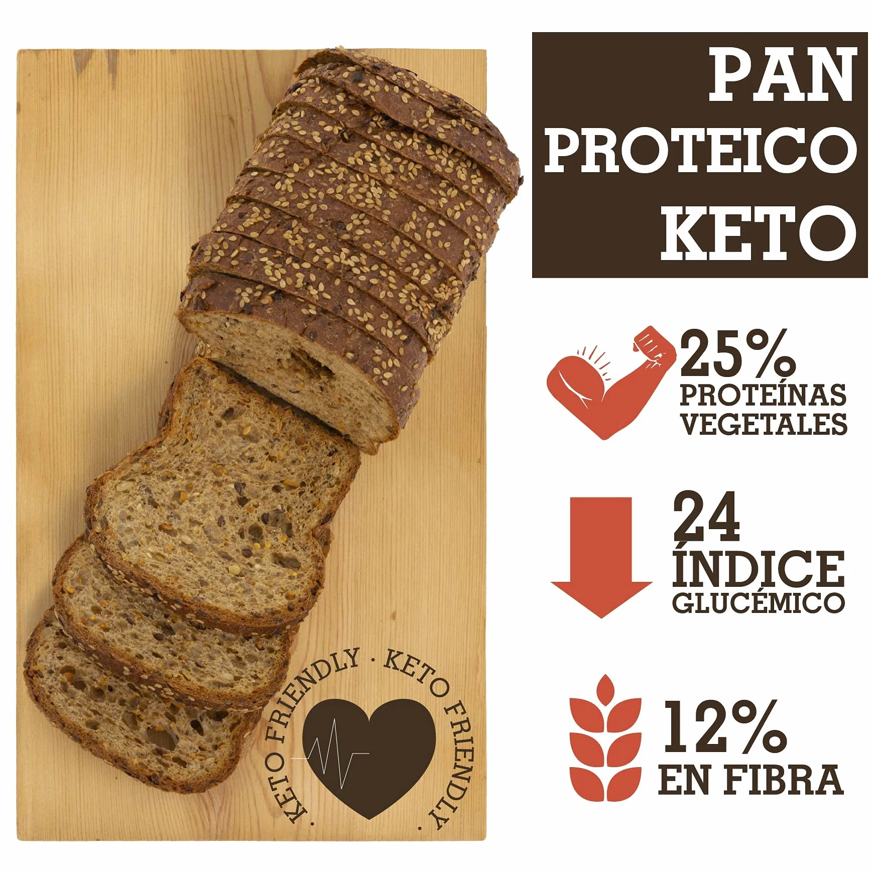Pan Proteico SiempreTierno XXL 500g Bajo en Carbohidratos 25% Proteínas Keto