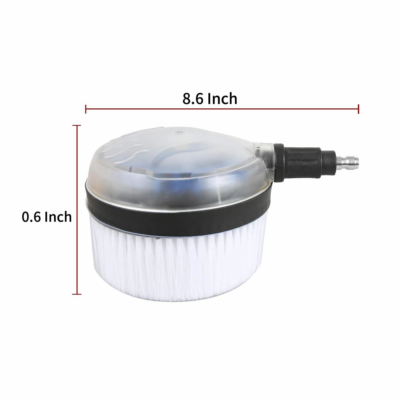 Sooprinse Kit de cepillo giratorio de lujo para lavado de coche, 1/4 de pulgada, conexión rápida, cepillo de lavado por inmersión para limpieza de superficies de coche, vidrio, suelo de madera,