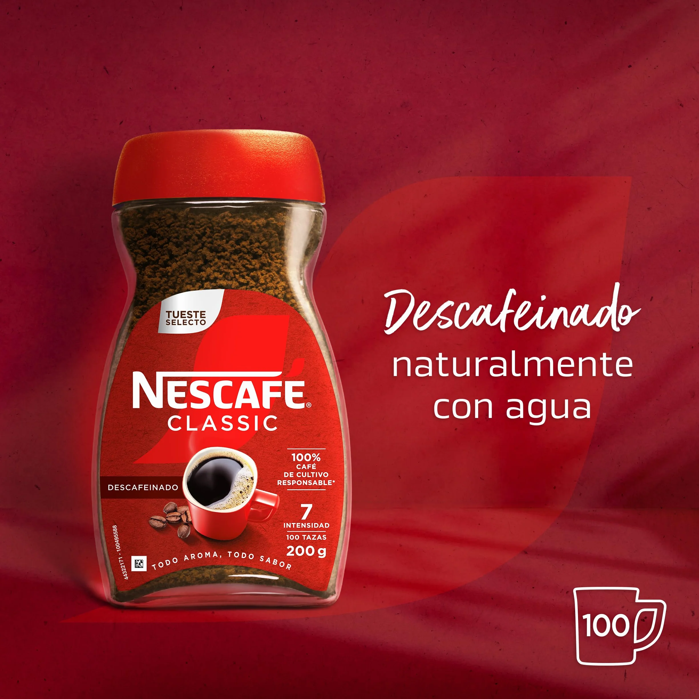 Nescafé Classic Café Soluble Descafeinado 200g