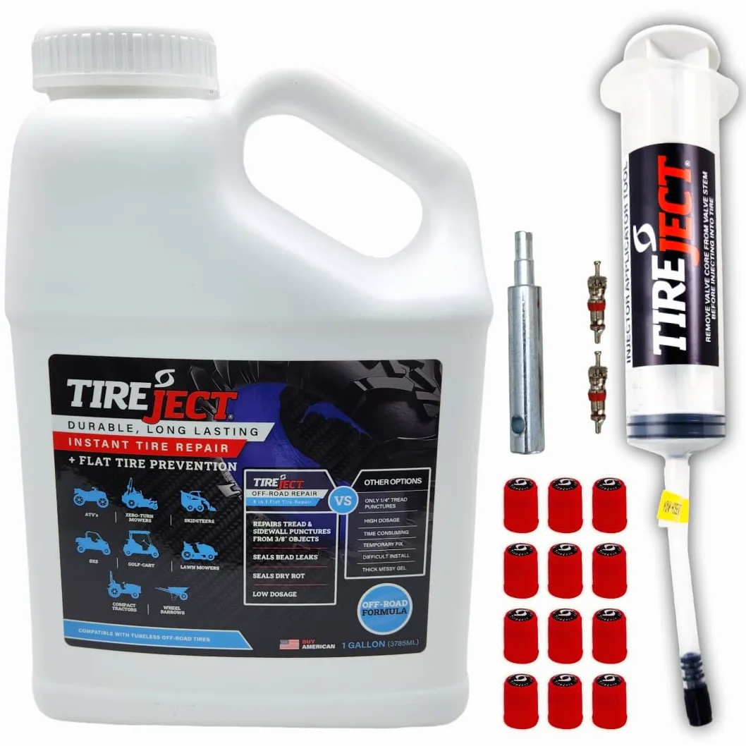 TireJect Kit de sellador de neumáticos – Fix y evitar neumáticos planos