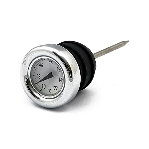 Tapón de nivel de aceite, termómetro blanco, compatible con Harley Softail de 1984 a 1999 y Sportster de 1982 a 2003