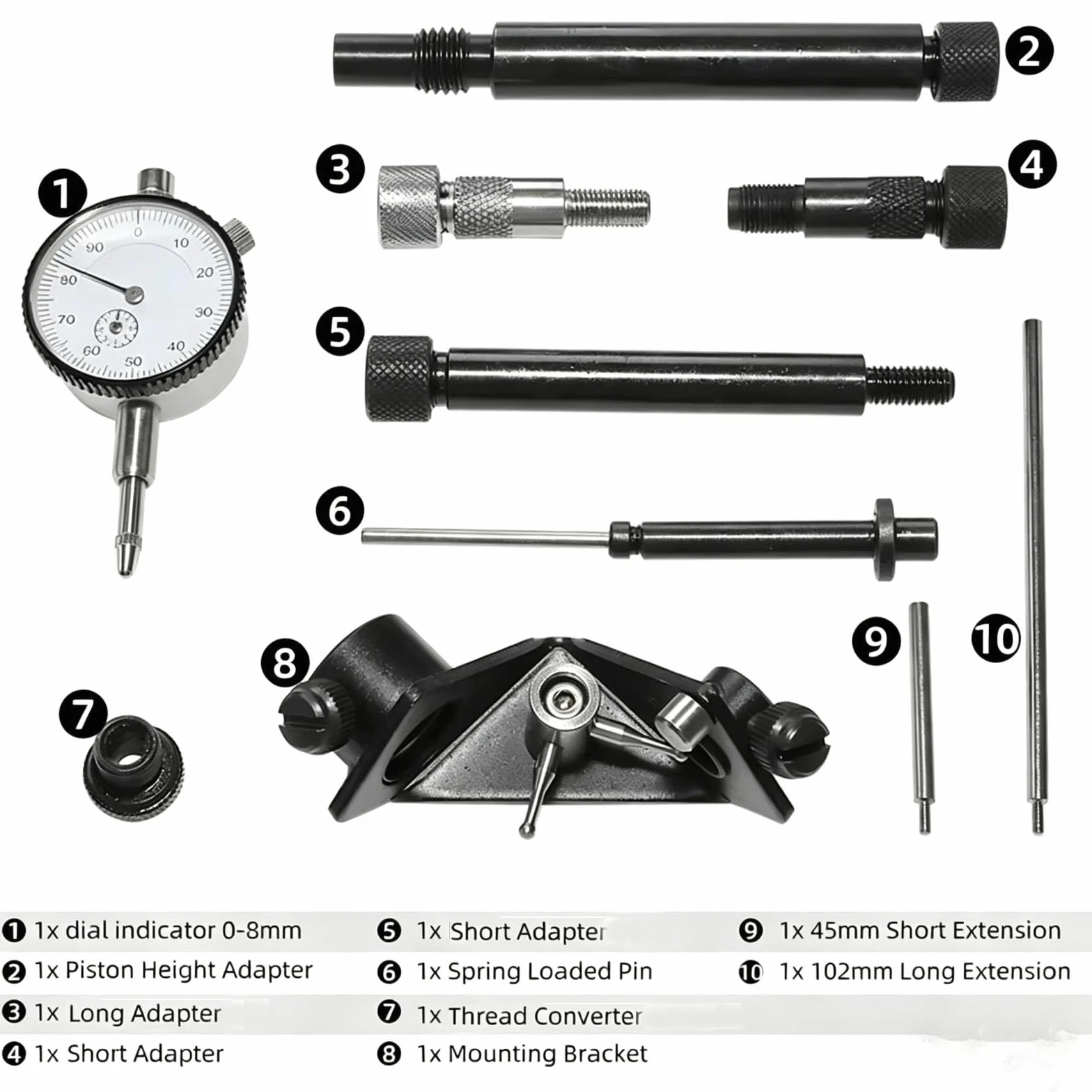 Compatible con Kit De Herramientas Ajuste Y Sincronización Automática Conjunto Indicador Inyección, Piezas Instalación Herramienta Calado Motor