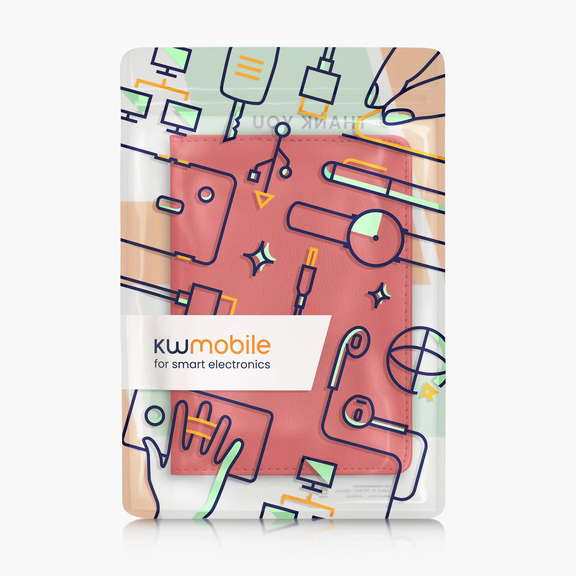 kwmobile Funda para permiso de circulación coche de cuero sintético - Con espacio para tarjetas 9.2 x 13 CM doblado